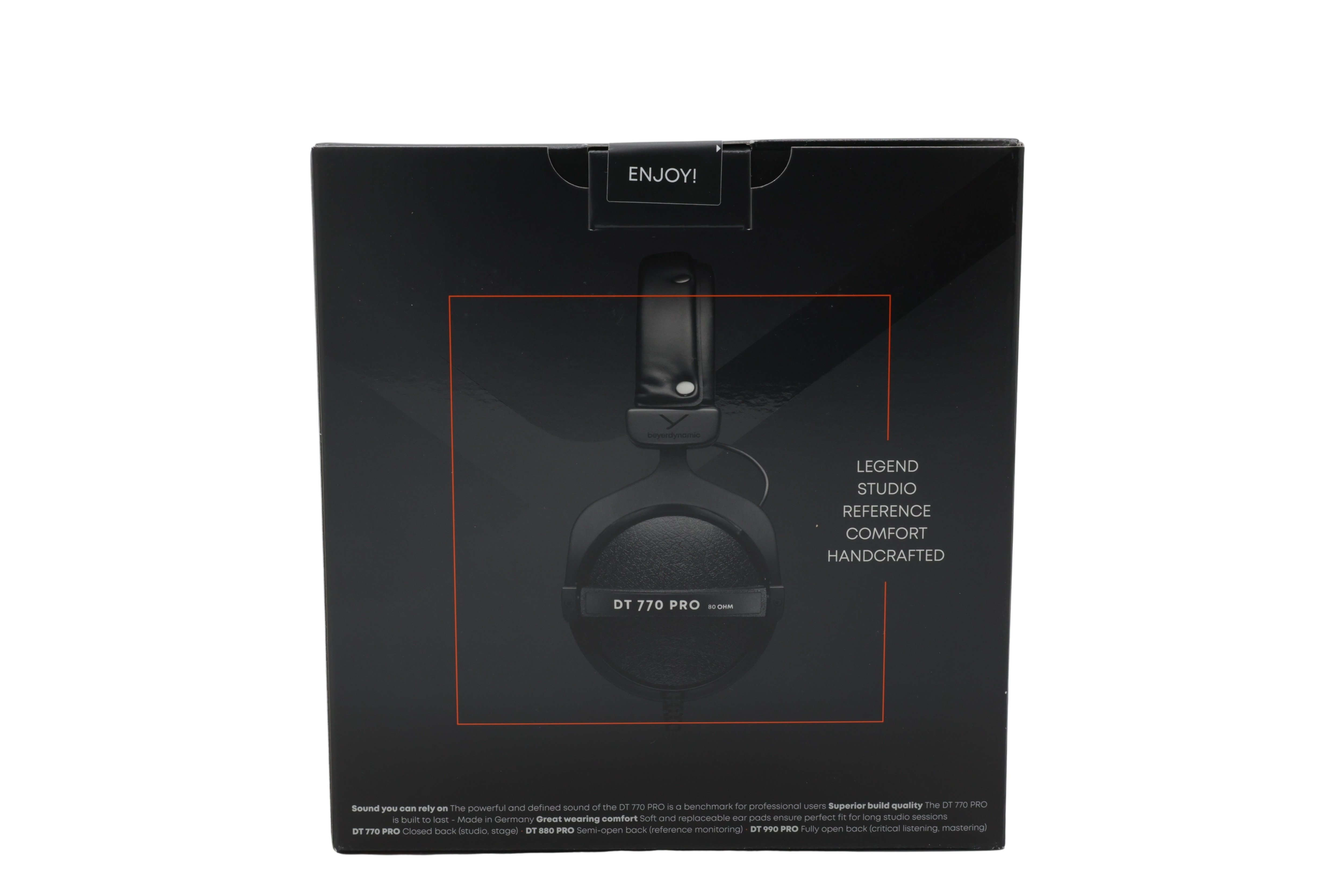 beyerdynamic DT 770 PRO 80 Ohm over-ear studio hovedtelefoner, sort