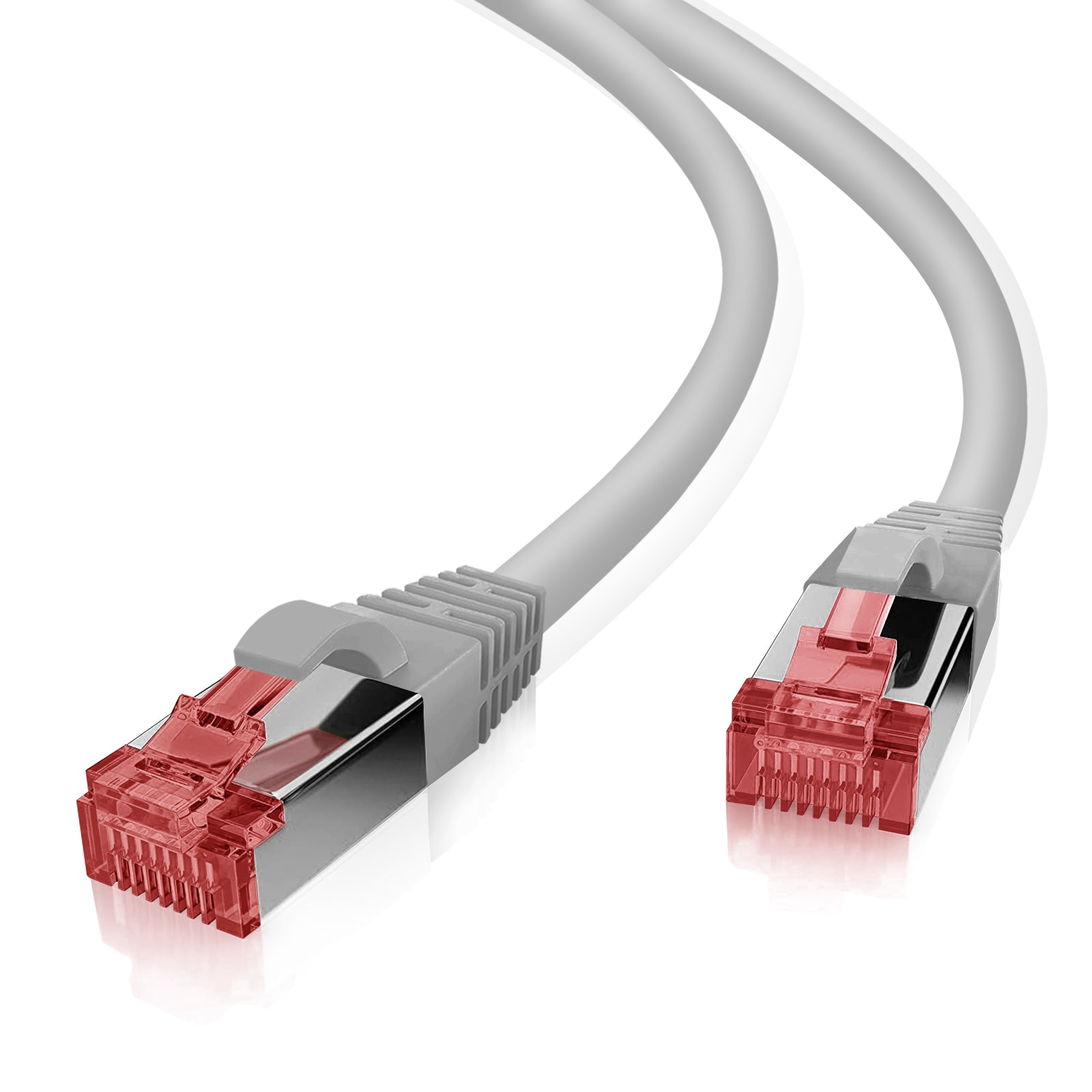 helos patchkabel Cat 6 S/FTP RJ45 grå 7,5 m AWG27/7 LSZH GHMT