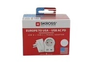 SKROSS Landesstik Europa til USA USB AC20PD hvid