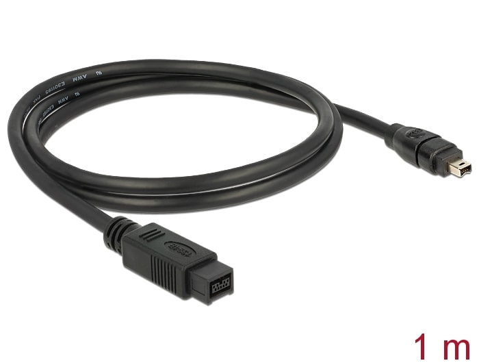 Delock FireWire-kabel 9-pin han til 4-pin han, 1 m