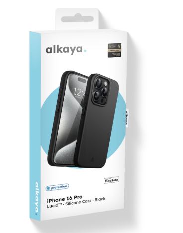 alkaya Lucid MagSafe silikone-beskyttelsescover iPhone 16 Pro, sort