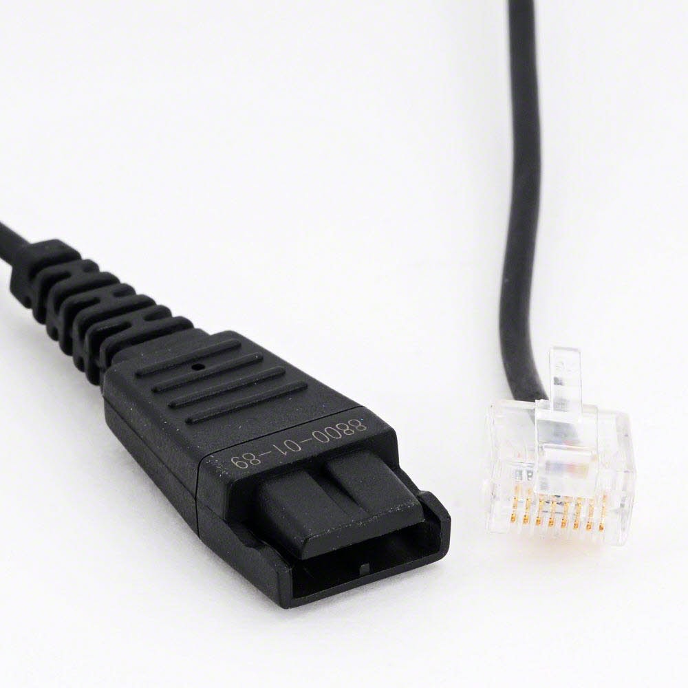 Jabra-forbindelseskabel, QD til RJ45, spiralsnoet