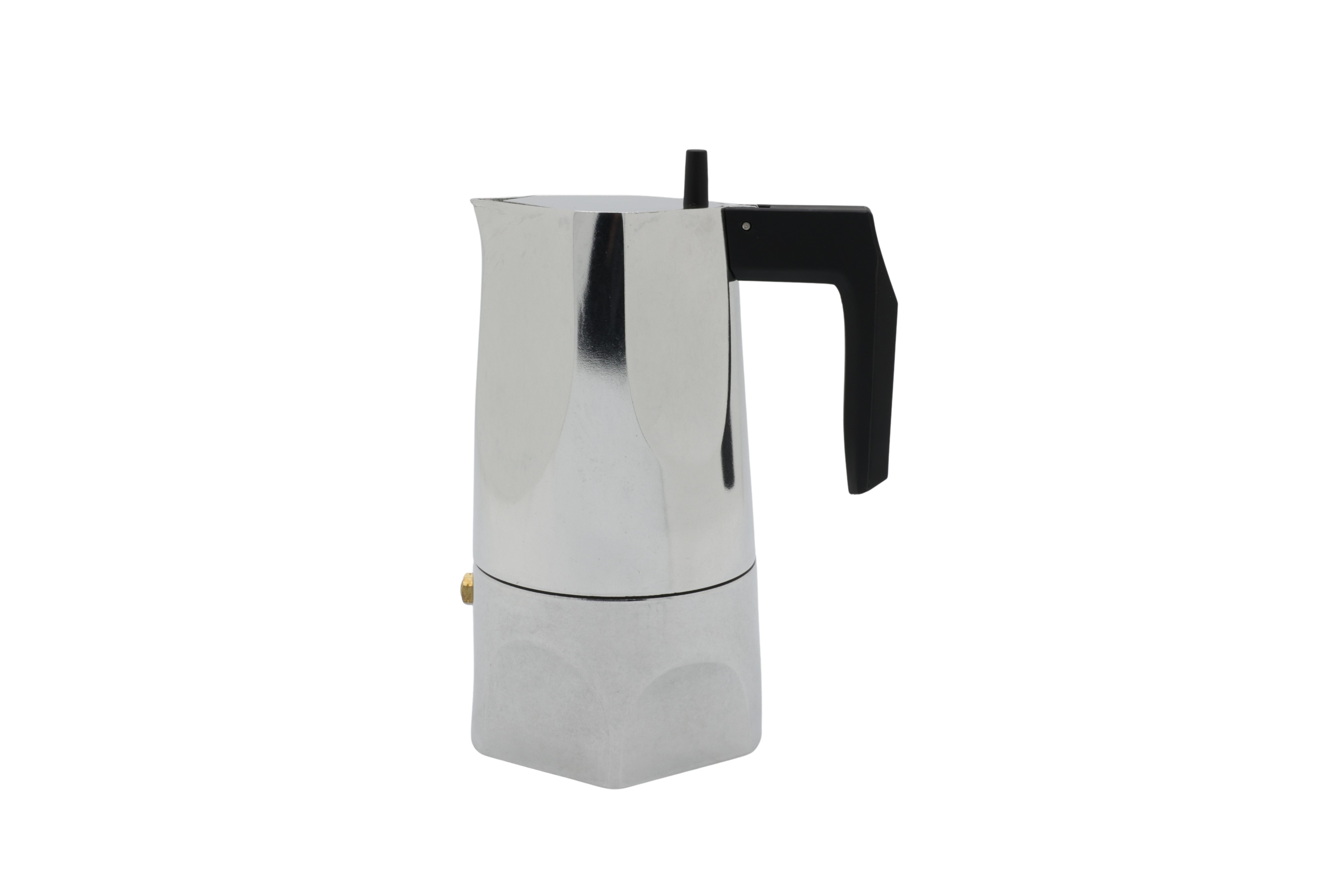 Alessi MT18/3 Ossidiana espressomaskine, rustfrit stål, aluminium, 3,5 x 18,5 x 40,5 cm