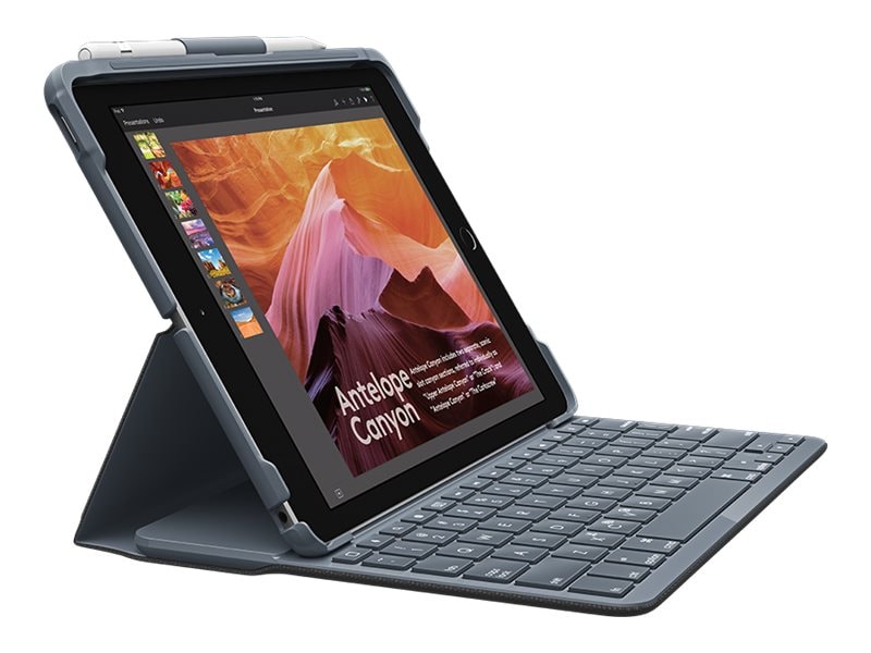 "Logitech Slim Folio Keyboard Case til iPad 10,2"" (7., 8. og 9. generation) - grafit"