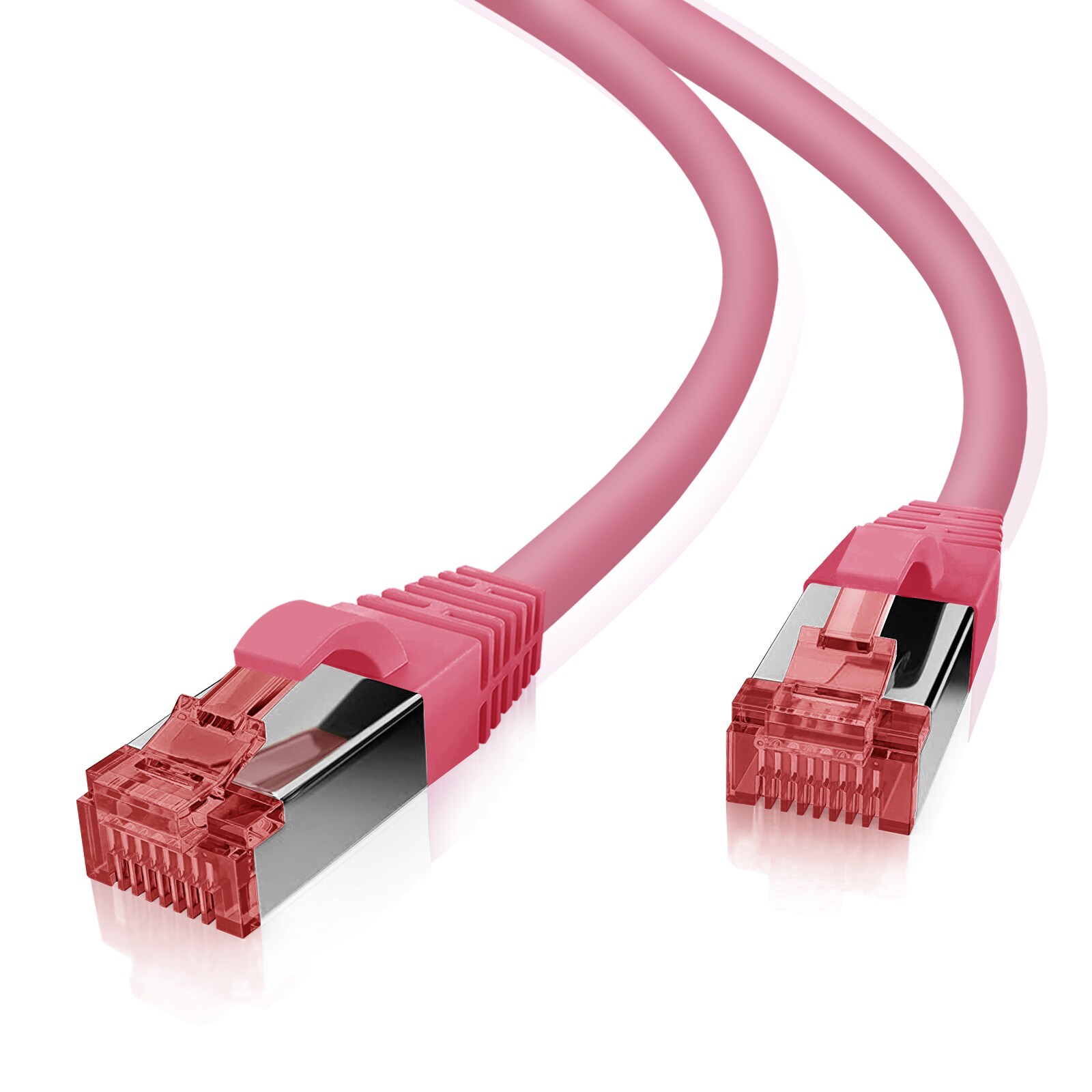 helos patchkabel Cat 6 S/FTP RJ45 magenta 5m AWG27/7 LSZH GHMT