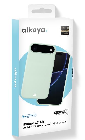 alkaya LUCID mobiltelefon beskyttelsescover silikone kompatibel Magsafe iPhone 17 Air,mintgrøn