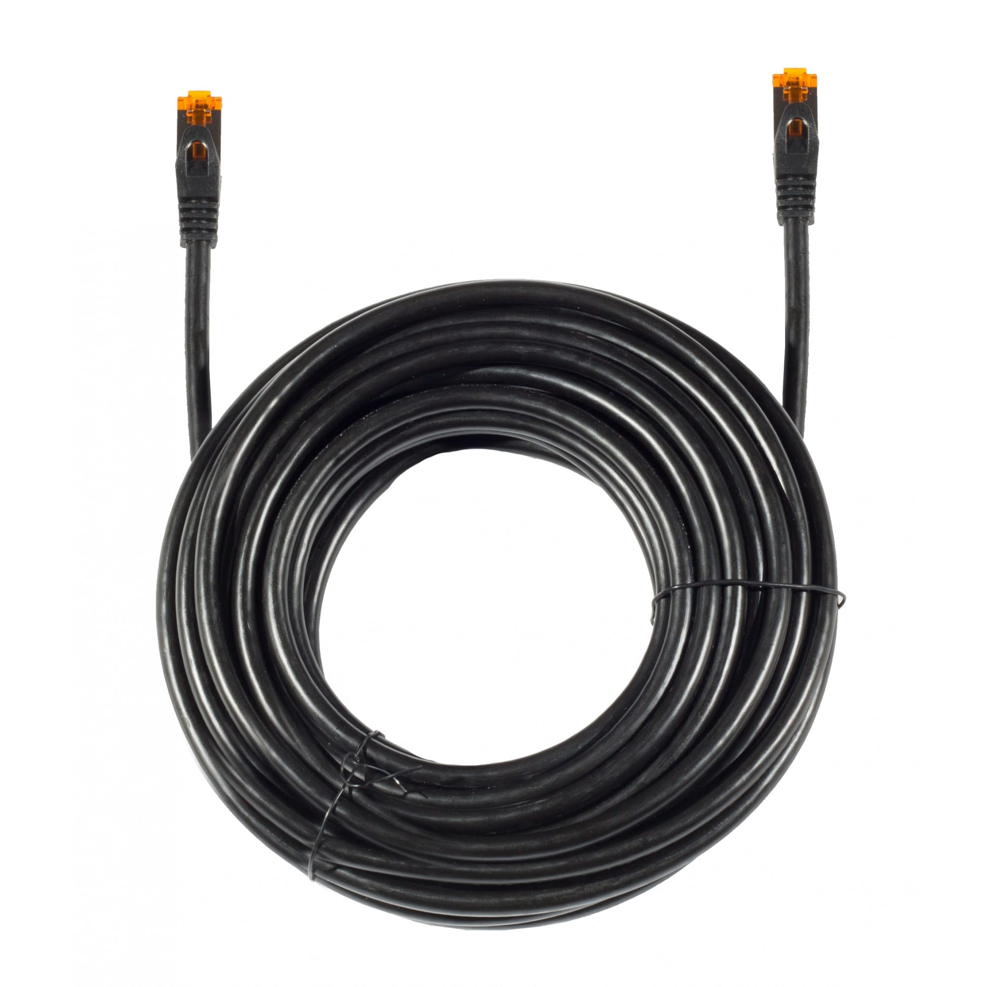 helos patchkabel Cat 6a Outdoor RJ45 sort 7,5 m AWG26/1