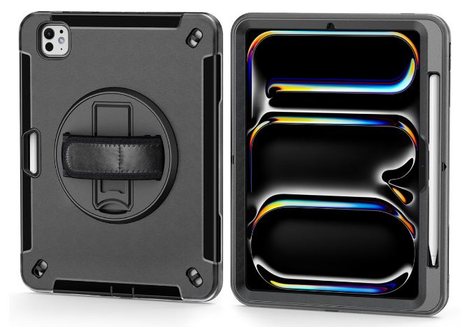 "4smarts robust etui med greb til Apple iPad Pro 11"" (M5, 2025 / M4, 2024)"