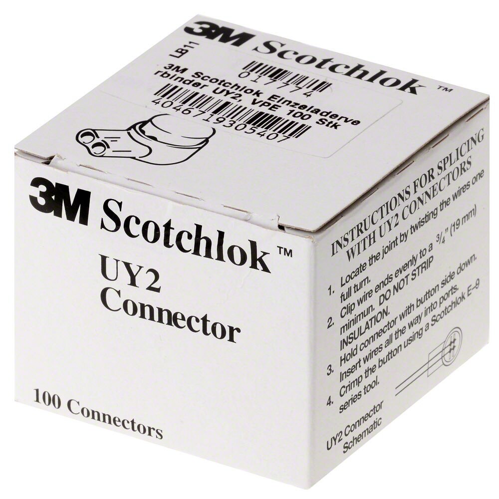 Corning / 3M Scotchlok enkeltlederstik UY2-D, PU 100 stk