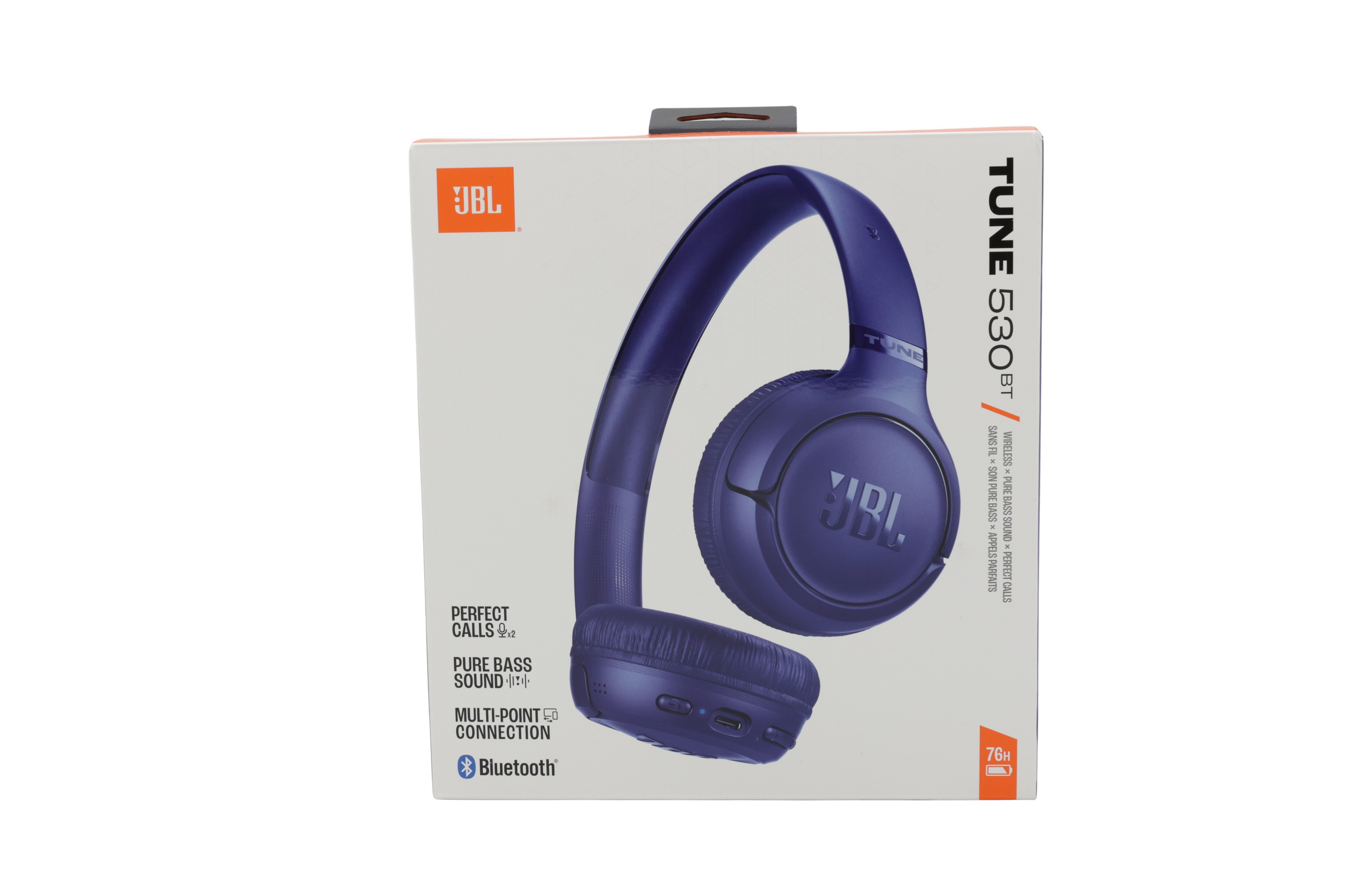 JBL JBLT530BTBLU Tune 530 BT On-Ear-hovedtelefoner, blå