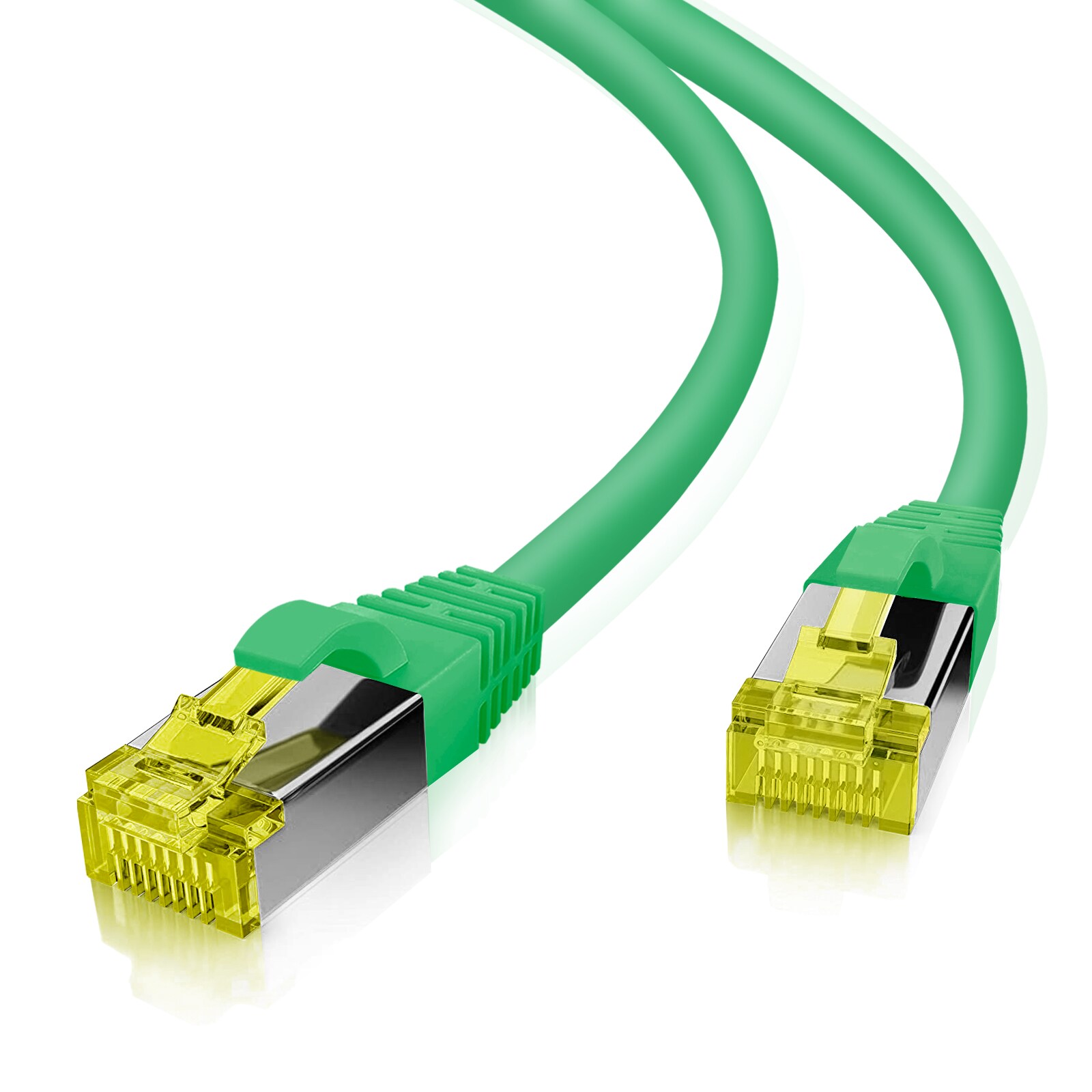 helos patchkabel Cat 6a Superflex S/FTP RJ45 grøn 3m AWG27/7 GHMT