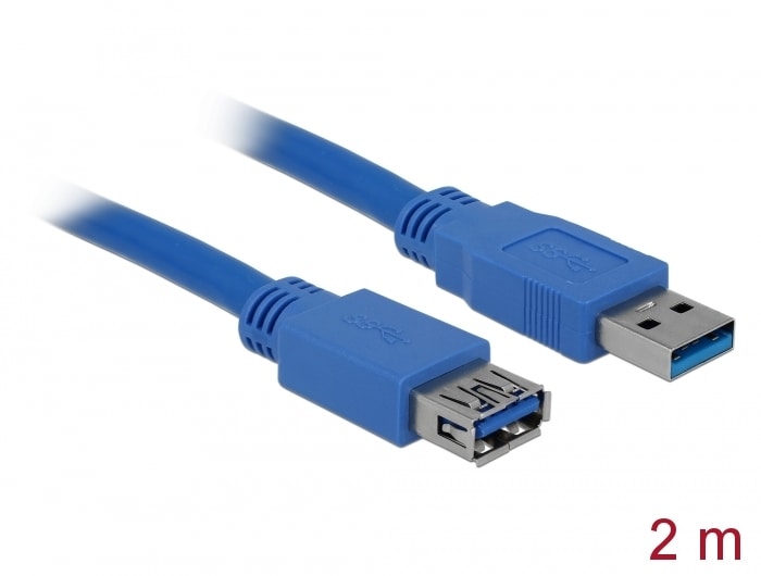 Delock-forlængerkabel USB 3.0 Type-A han > USB 3.0 Type-A hun 2 m blå