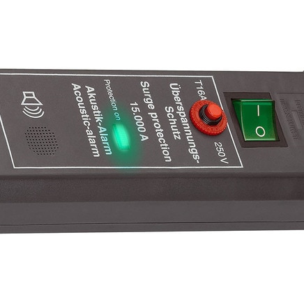 Brennenstuhl ÜSS Secure-Tec Acoustic, 6-vejs, antracit, 3m