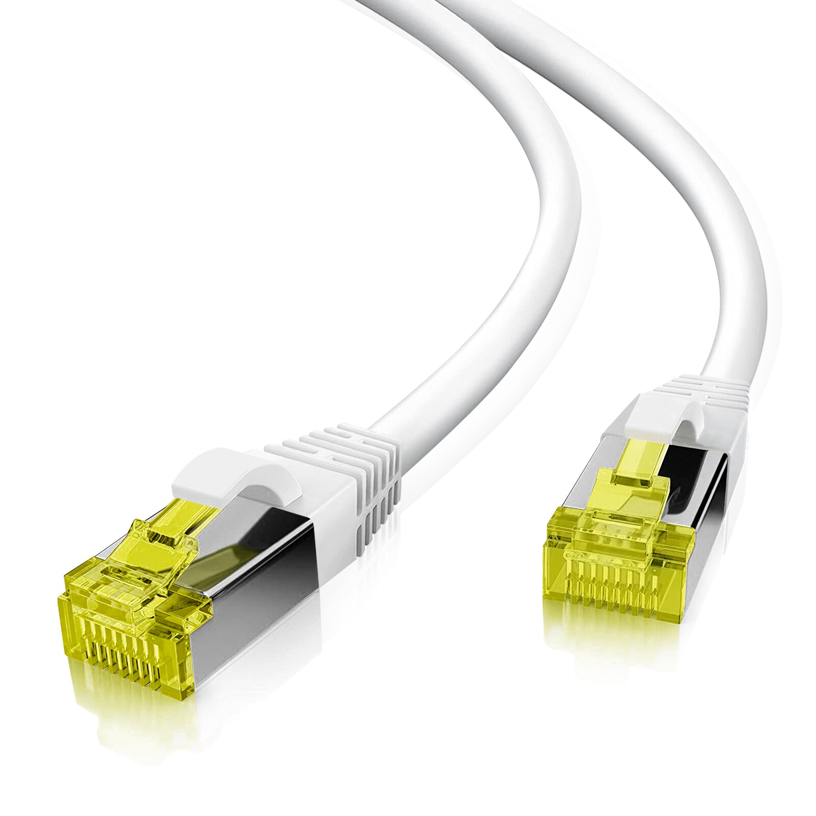helos patchkabel Cat 6a S/FTP RJ45 hvid 0,25 m AWG26/7 LSZH GHMT