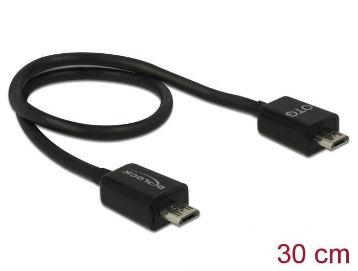 Delock Power Sharing Cable Micro USB-B han > Micro USB-B han OTG