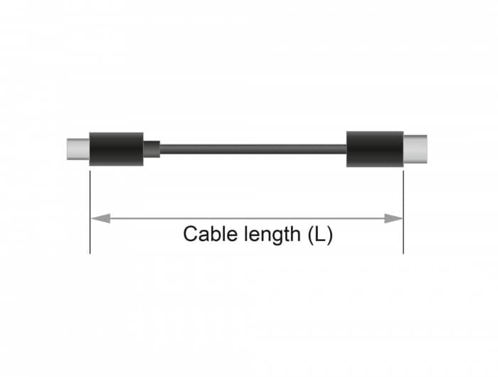 Delock USB Type-C 2.0-kabel, USB-C-han til USB-C-han, 0,5 m