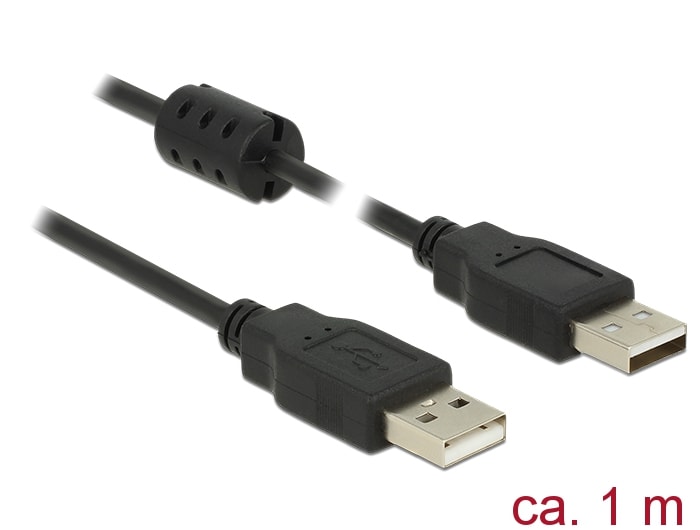 Delock USB 2.0-kabel Type-A-han til Type-A-han 1,0 m