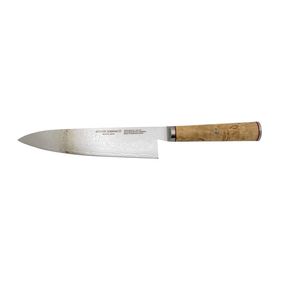 Zwilling MIYABI Gyutoh sølv, Masur birkehåndtag, 200mm