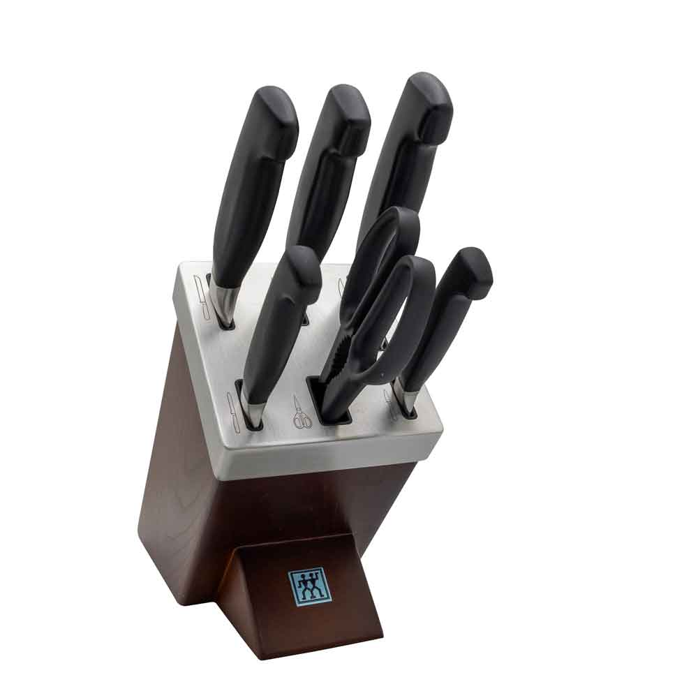 Zwilling 35145-000-0 Fire-stjernet selvslibende knivblok, 7 dele