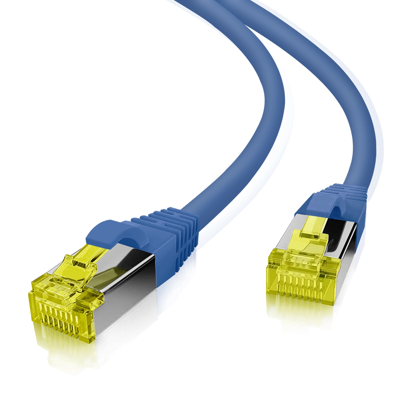 helos patchkabel Cat 6a Superflex S/FTP RJ45 blå 15m AWG27/7 GHMT