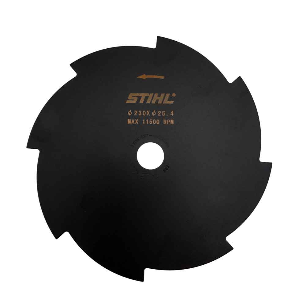 Stihl 40017133803 Græsslåmaskineblad med 8 skær, 230 mm, sort
