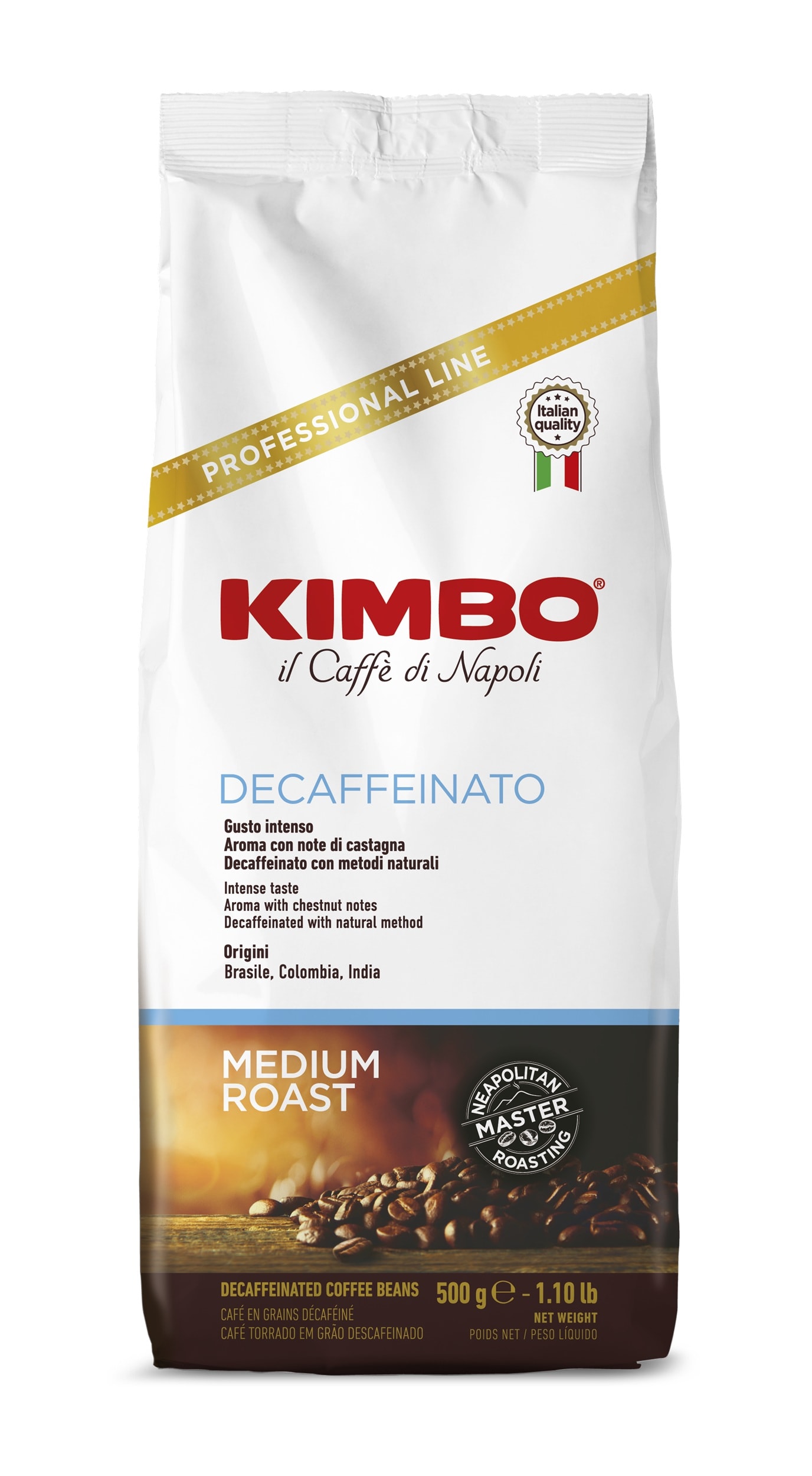 Kimbo Espresso Decaffeinato 500gr. Bønner