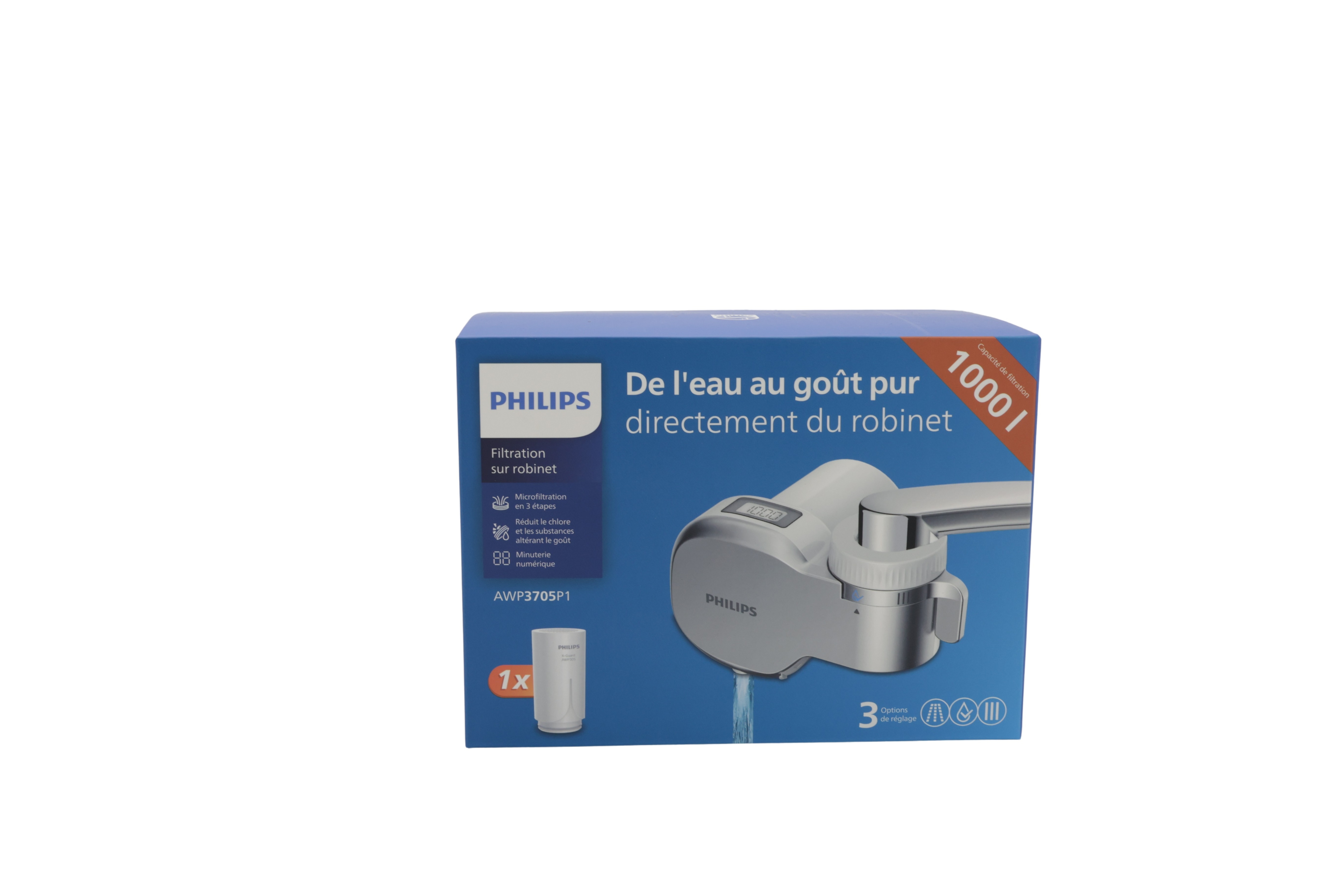 Philips AWP3705P1/10 On-tap mikrofiltrering vandret Hvid 1.000 liter