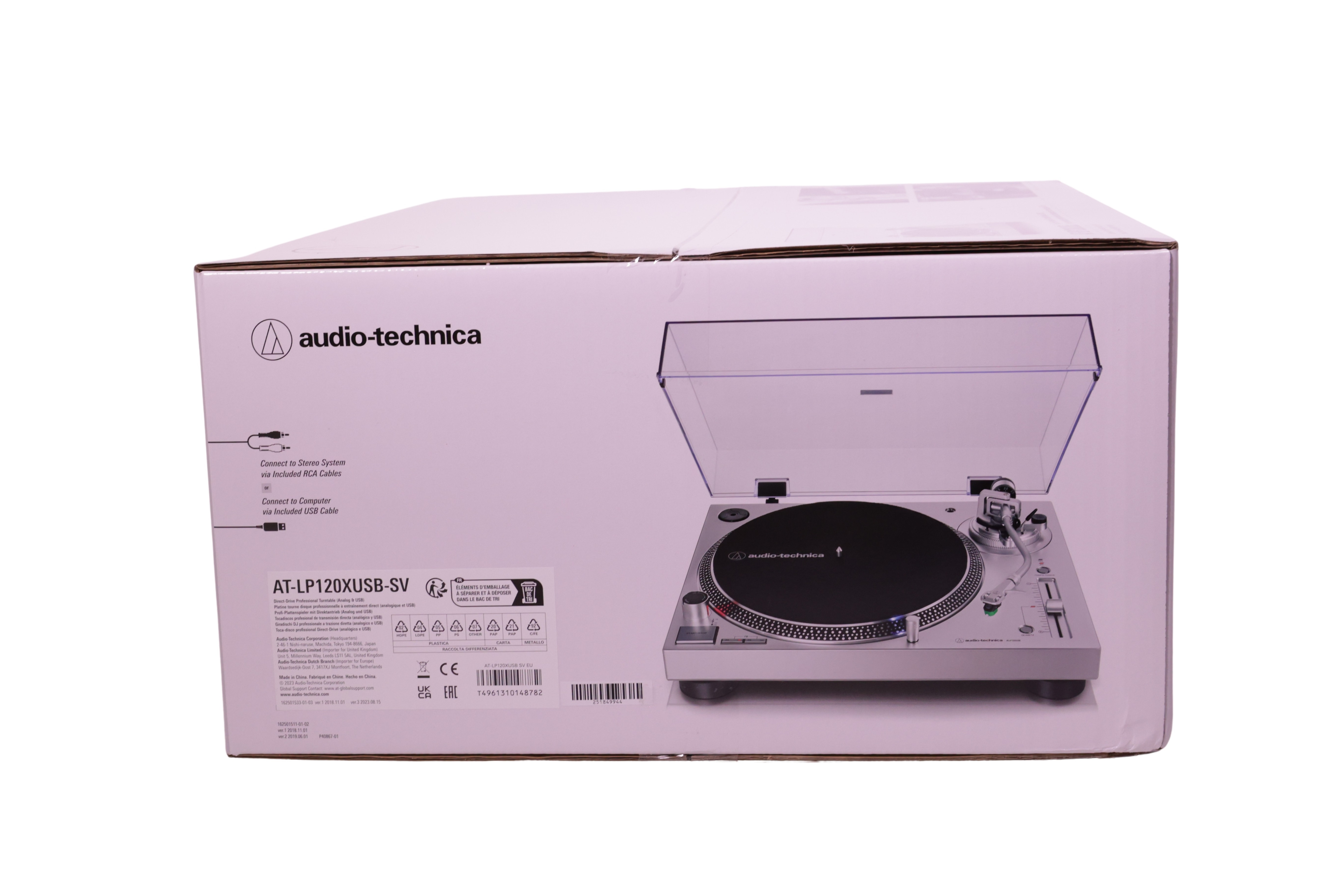 Audio-Technica AT-LP120X Pladespiller med direkte drev, sølv
