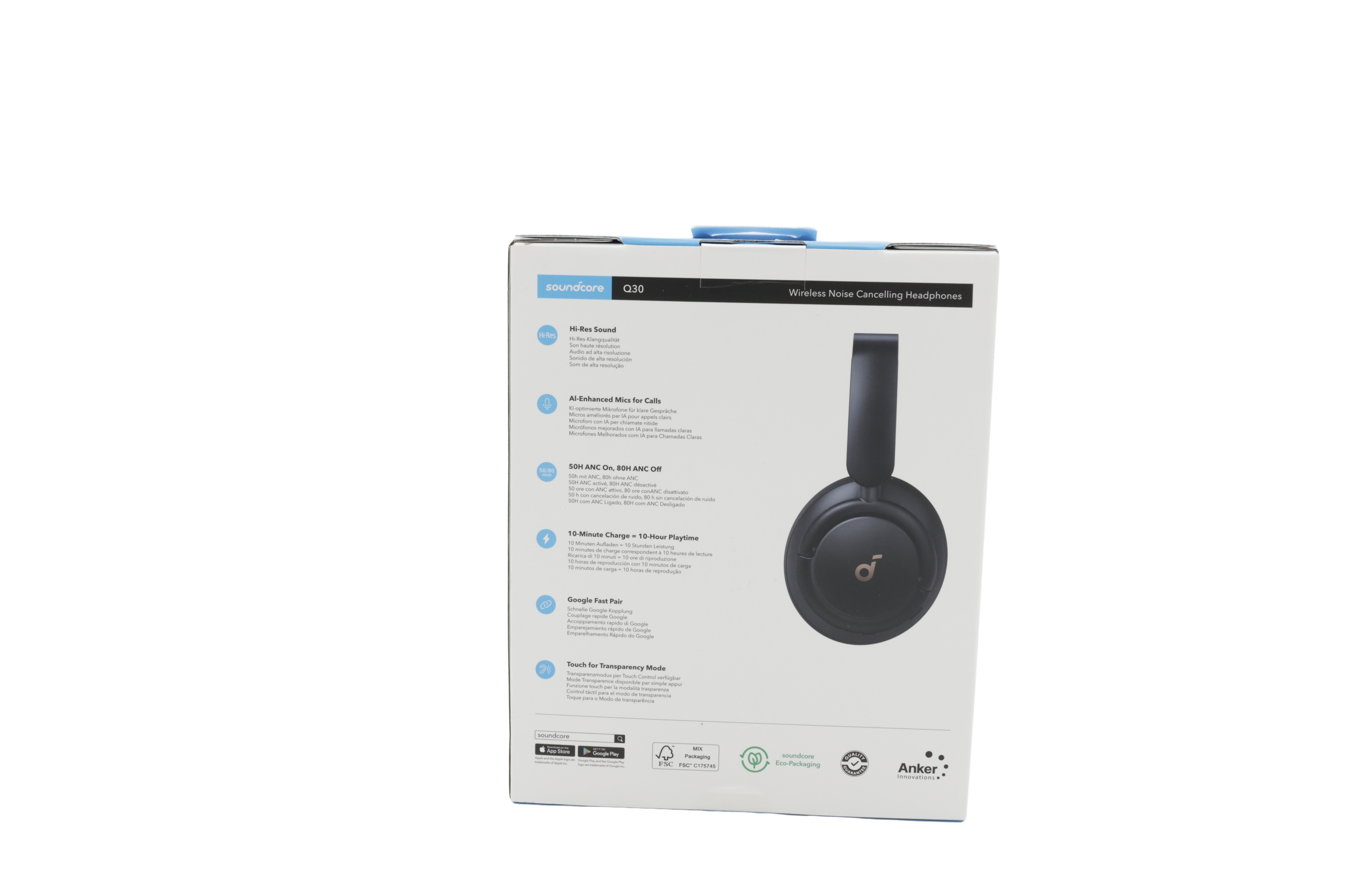 Anker Soundcore Life Q30 BT-hovedtelefoner, sort