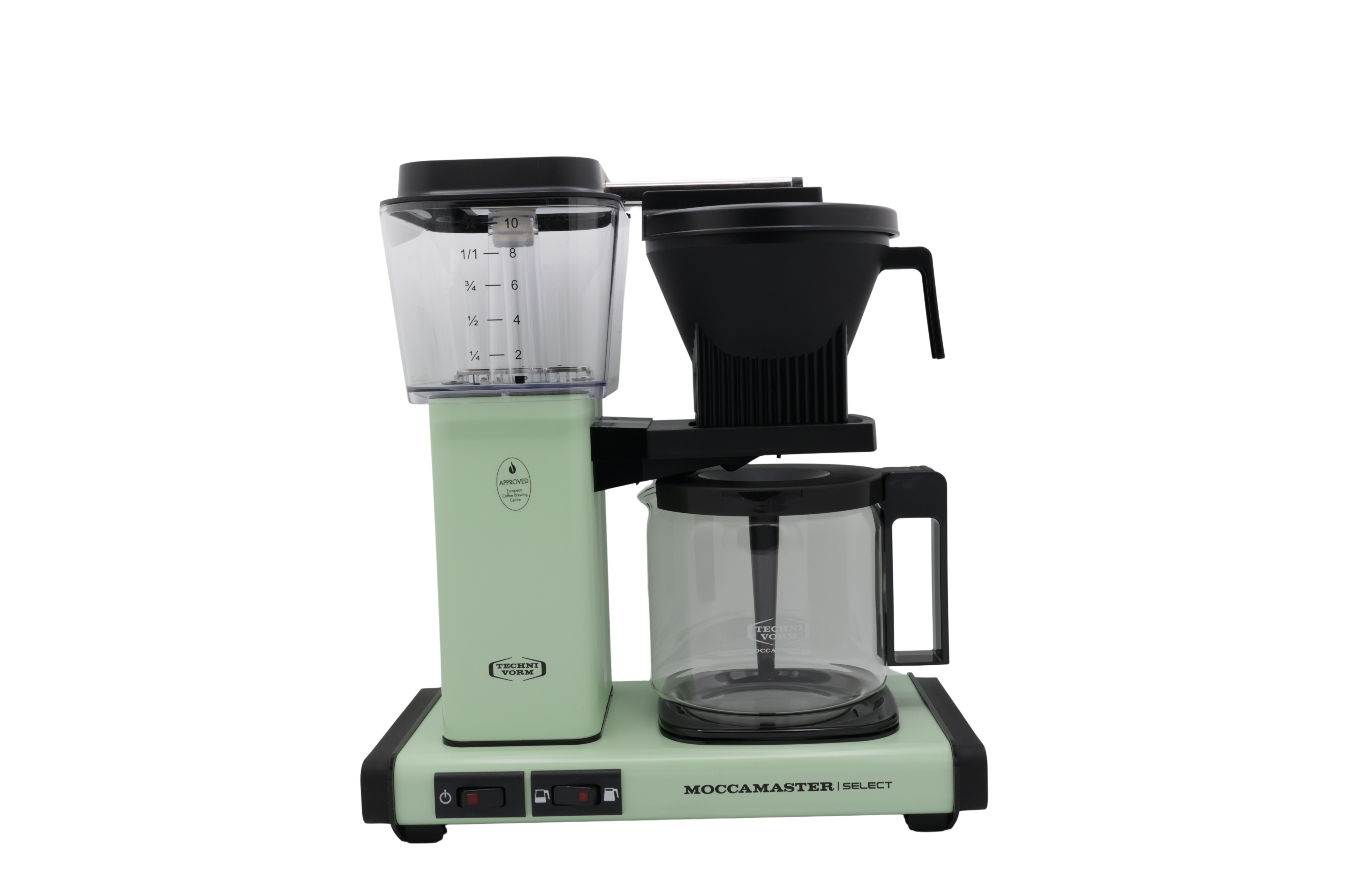 Moccamaster 53976 KBG Select, kaffemaskine med glaskande, pastelgrøn, 1,25L