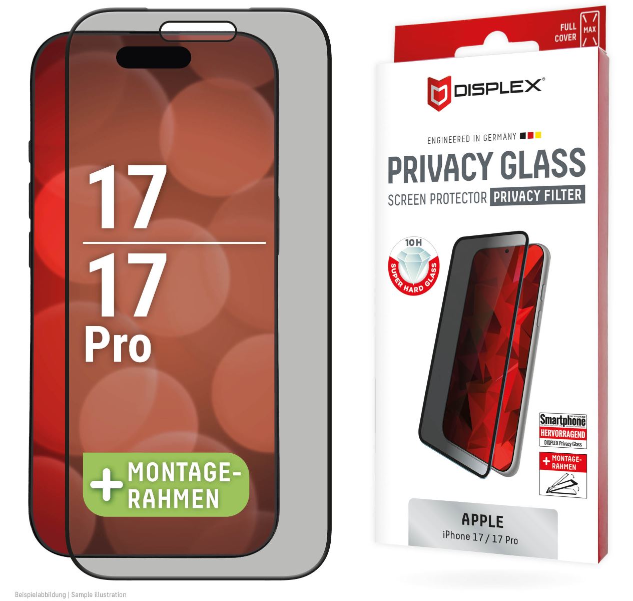 DISPLEX Privacy Glass FC til Apple iPhone 17/17 Pro