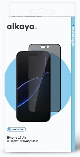 alkaya A Shield skærmbeskyttelsesglas 3D Full Cover,Privacy iPhone 17Air, sort