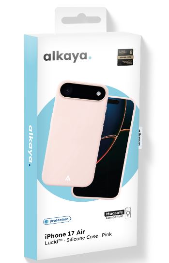 alkaya LUCID beskyttelsescover til mobiltelefon, silikone, kompatibel med Magsafe iPhone 17 Air, pink
