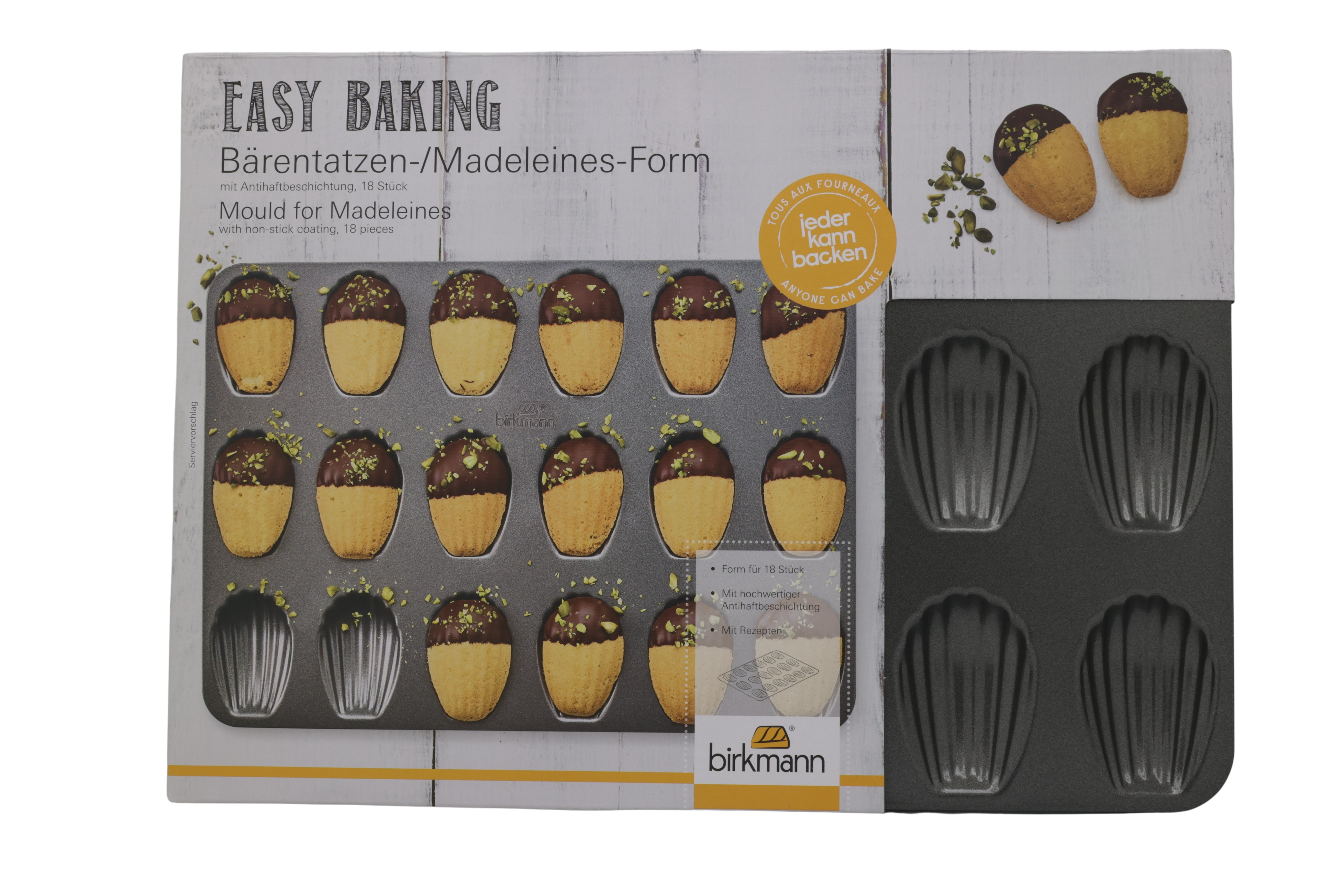 Birkmann Easy Baking, bjørnepoter/chokoladestangsbakke til 18 stykker