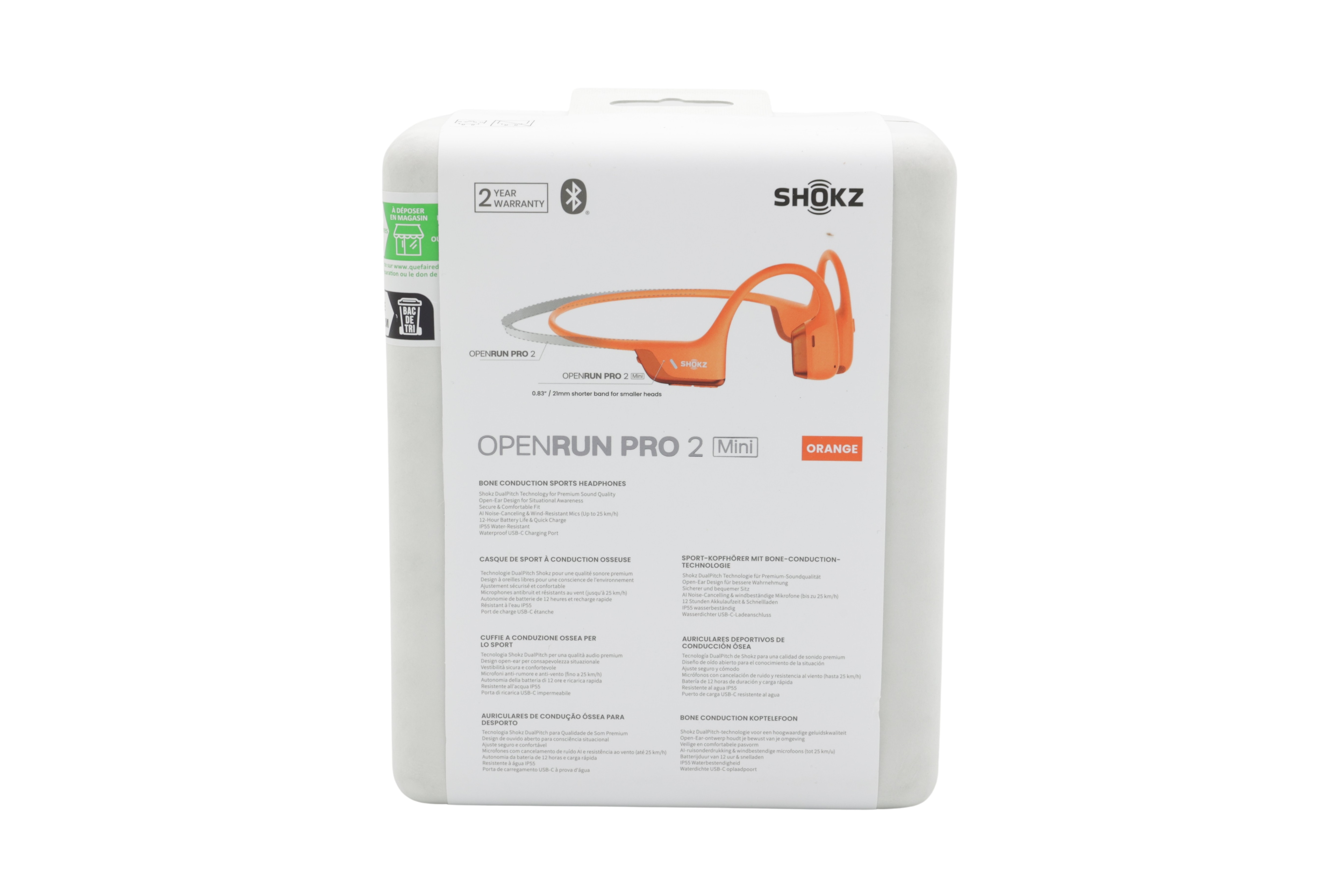 Shokz OpenRun Pro 2 Open-Ear BT KH, Mini, orange
