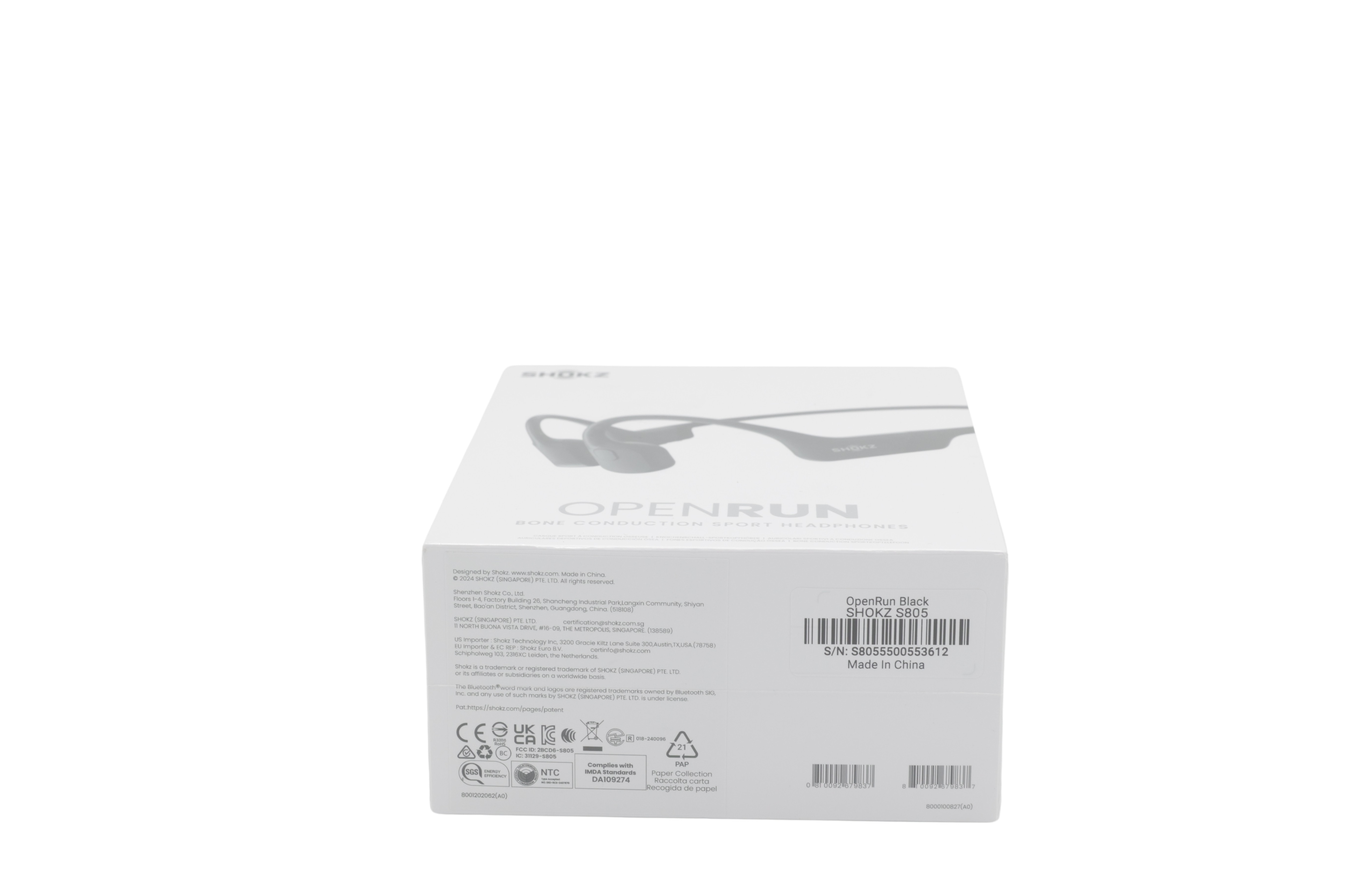 Shokz OpenRun Open-Ear BT KH, Standard, Cosmic Black