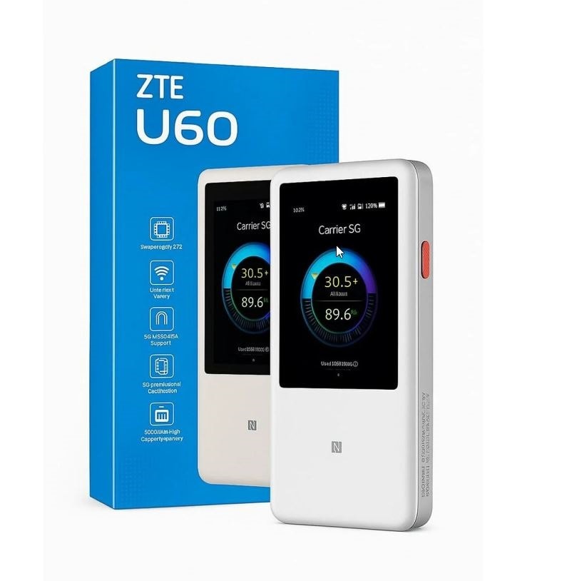 ZTE U60 mobil hotspot-router 5G WIFI - hvid