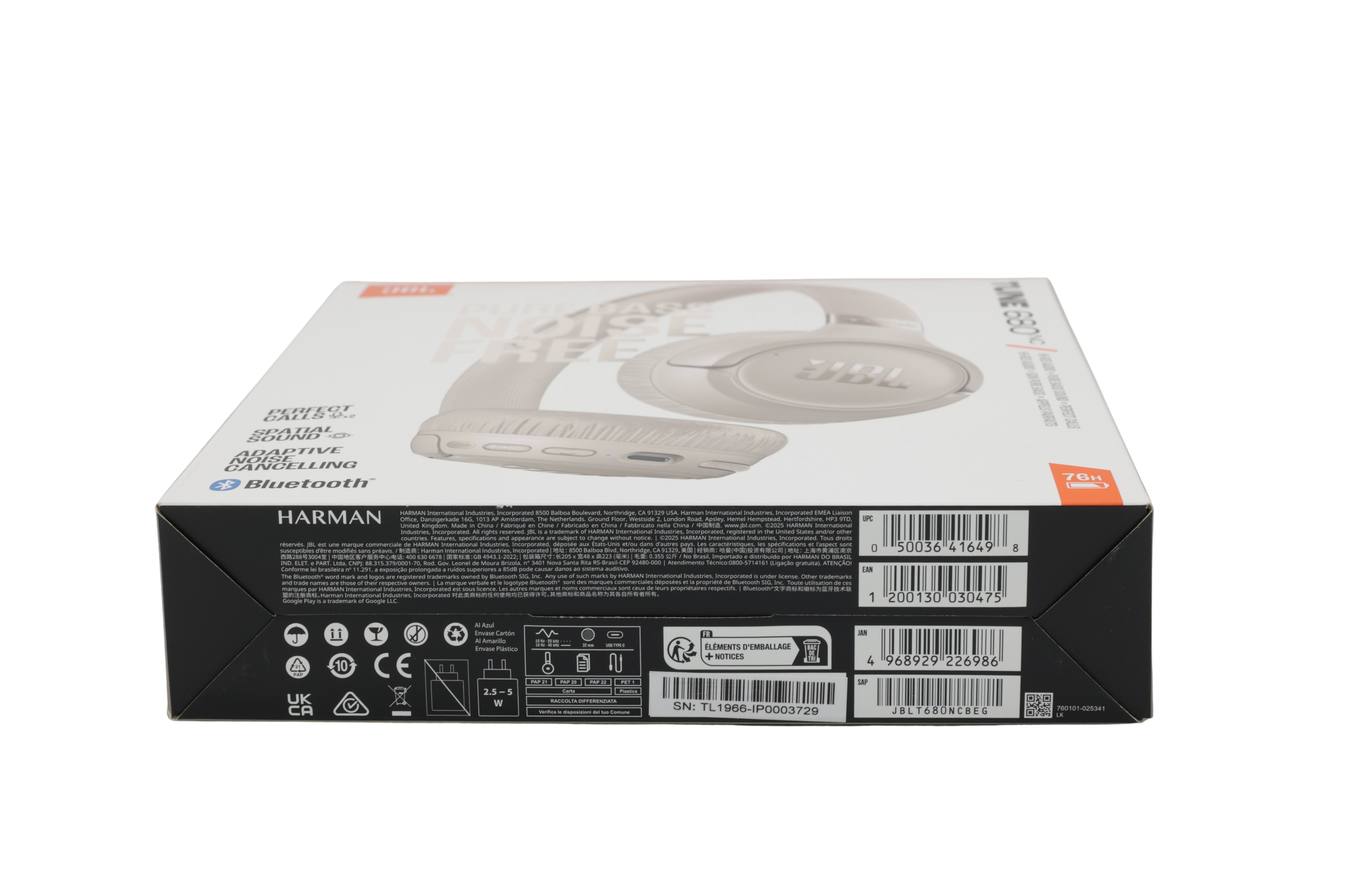 JBL JBLT680NCBEG On-Ear-hovedtelefoner, mokka
