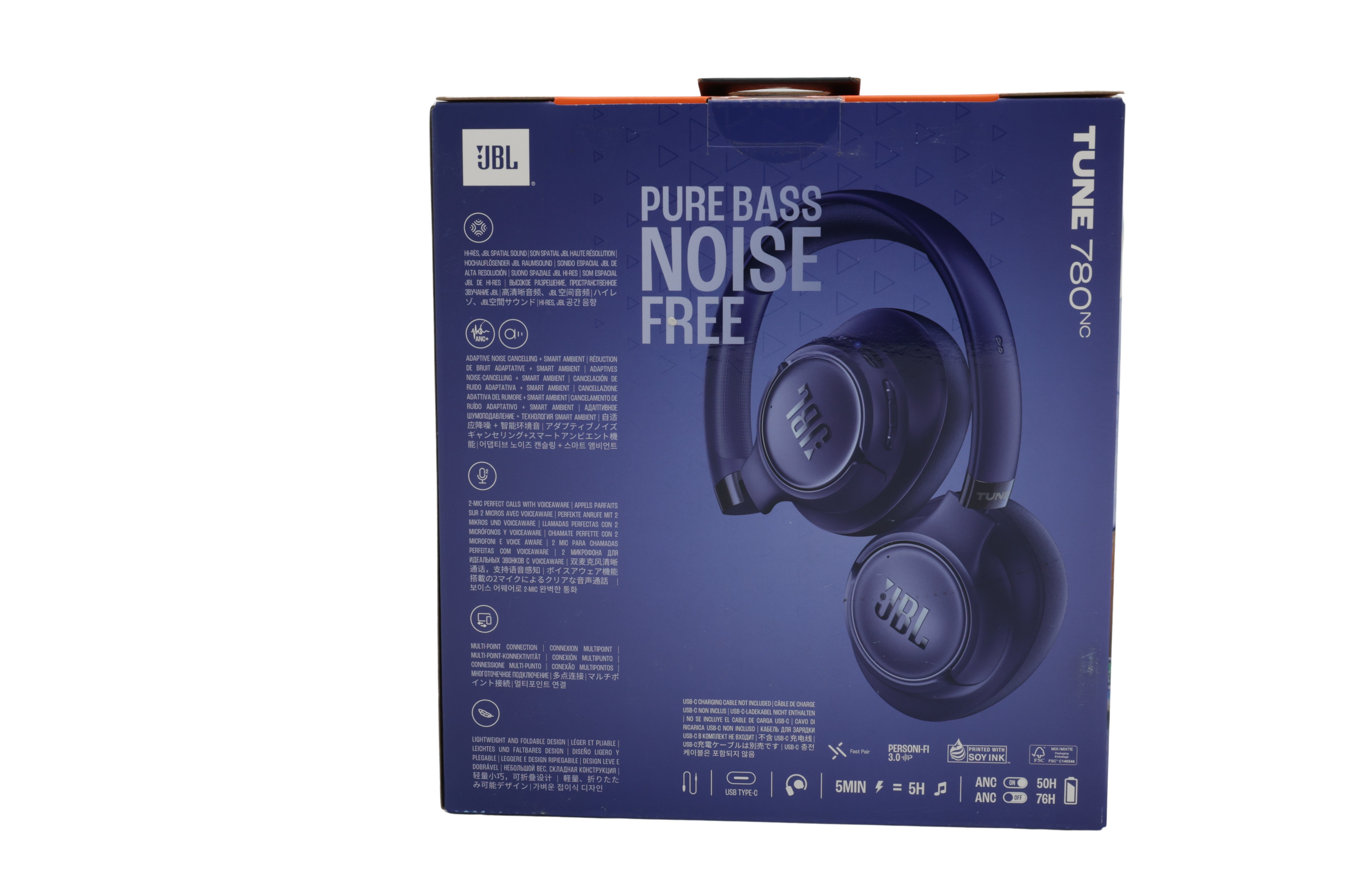 JBL JBLT780NCBLU TUNE 780 NC - Blå