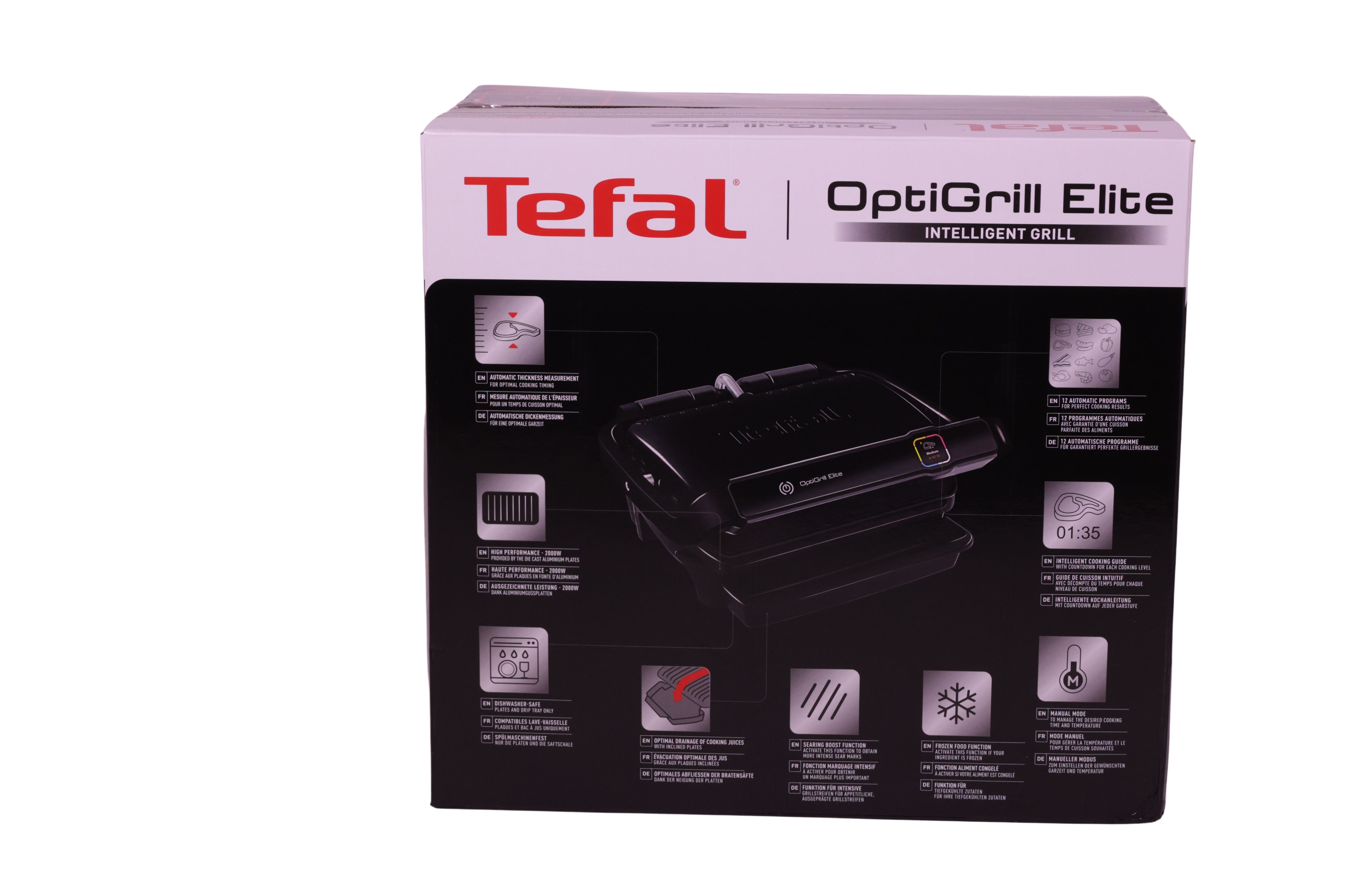 Tefal GC7508 OptiGrill Elite kontaktgrill, sort