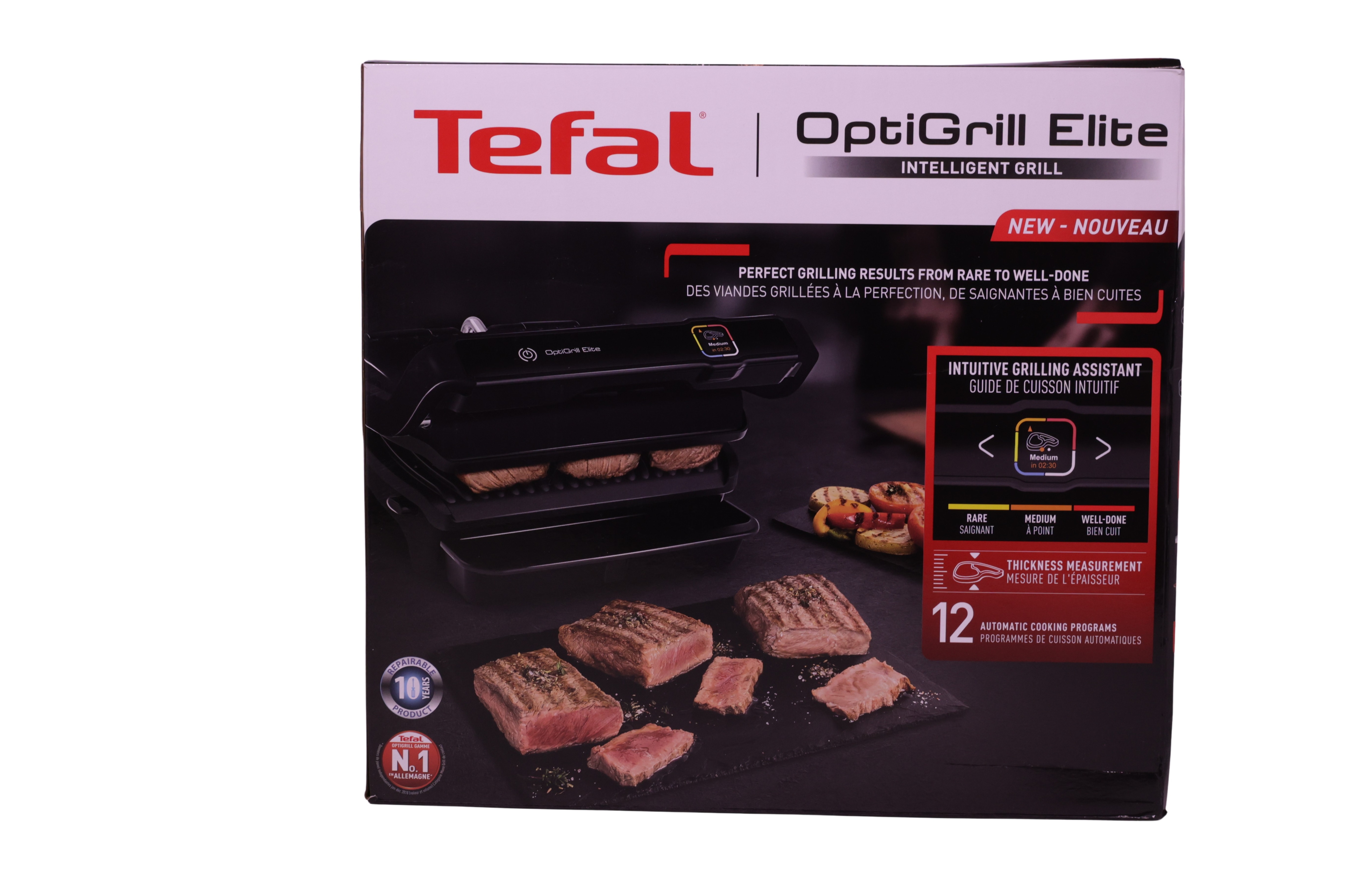 Tefal GC7508 OptiGrill Elite kontaktgrill, sort