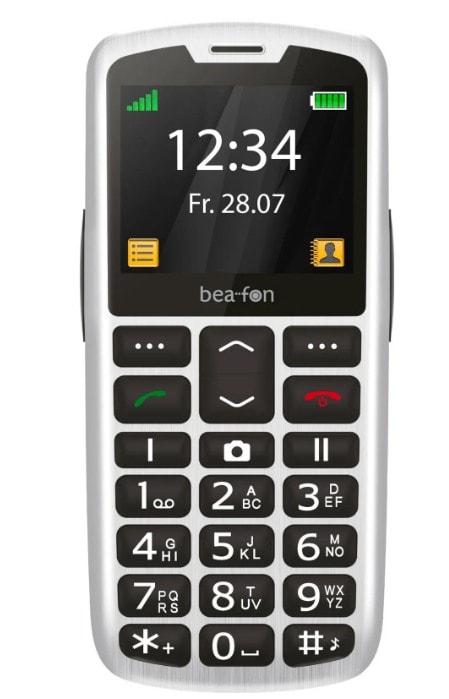 Beafon SL260 LTE - 4G, Silver Line, mobiltelefon med stor knap, sølvsort