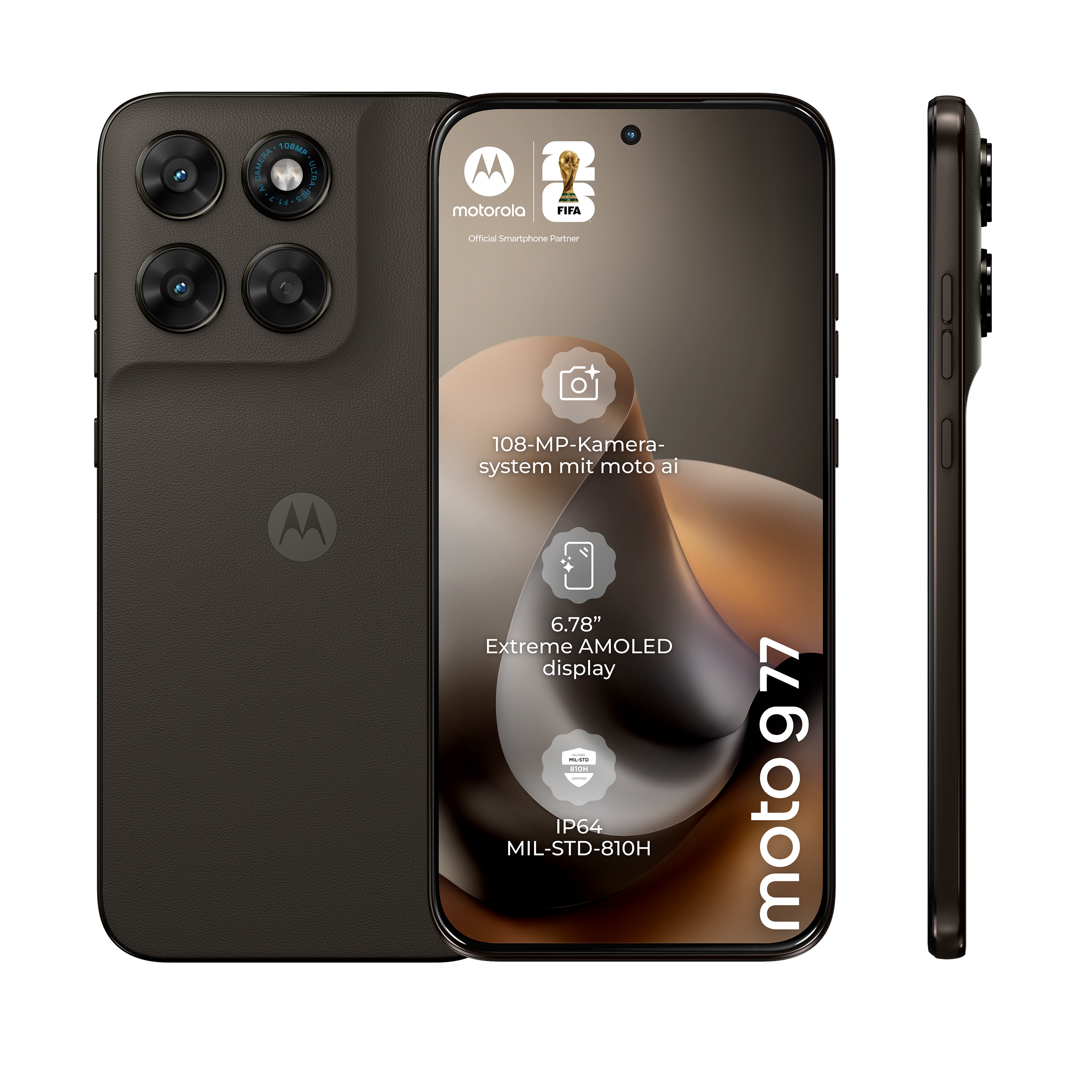 Motorola Moto G77 5G 256GB Sort oliven