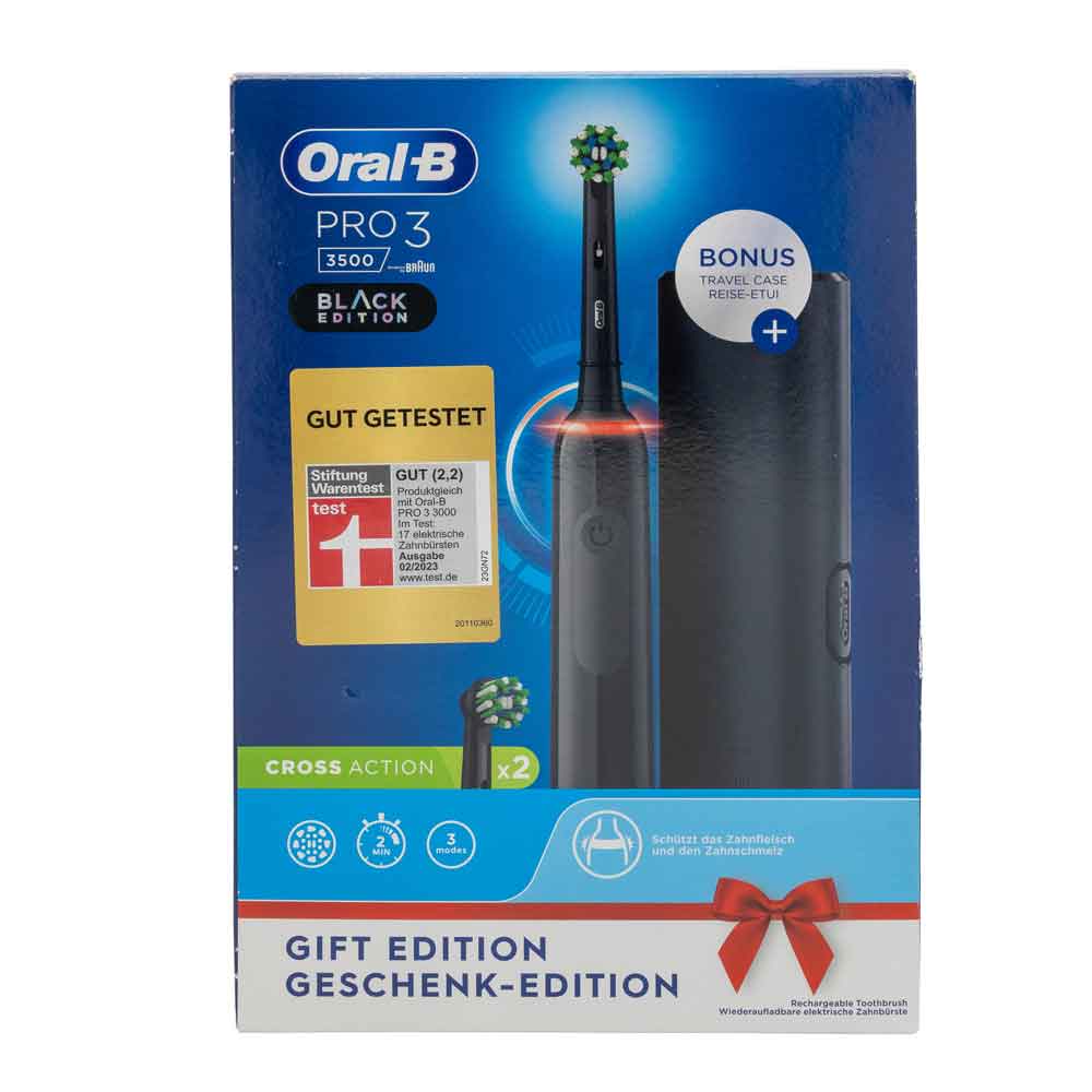 Braun Oral-B Pro 3 3500 Black Edition med rejsetaske JAS22