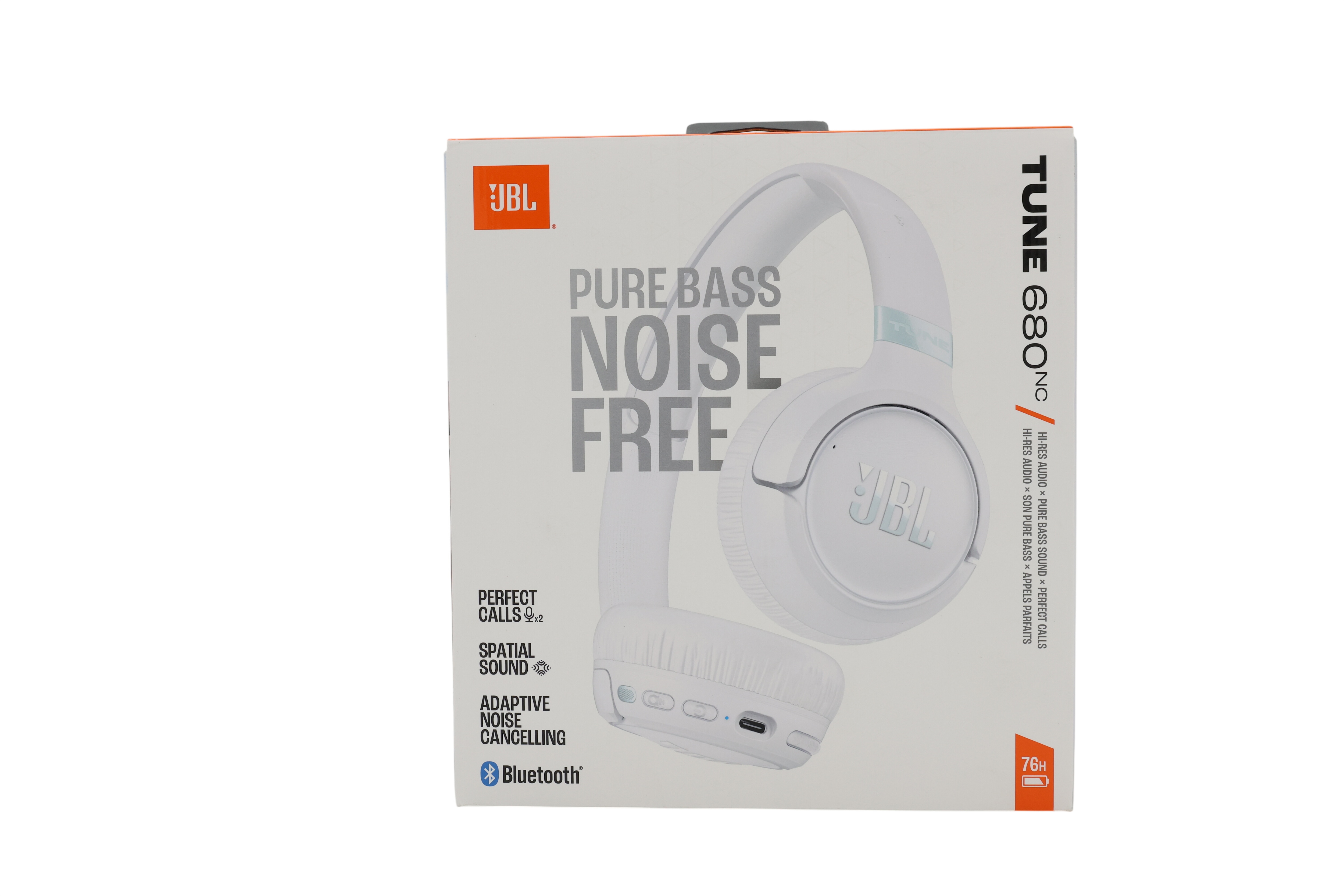 JBL JBLT680NCWHT on-ear-hovedtelefoner, hvid