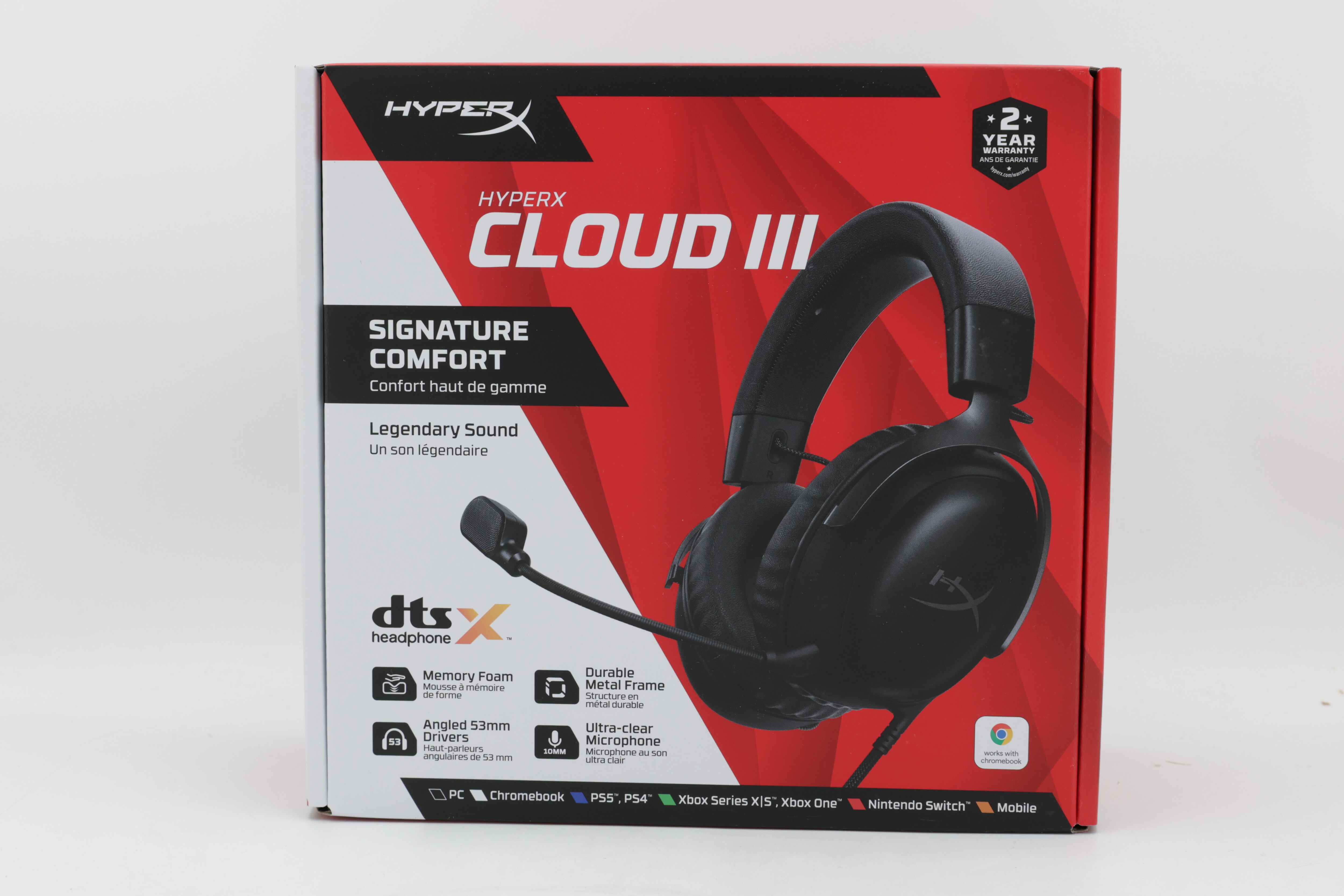 HyperX Cloud III-headset, sort