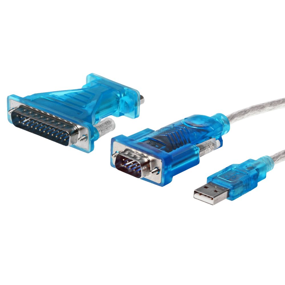 Ecolan USB/RS232-konverterkabel, USB 2.0, aktiv, 1,8 m