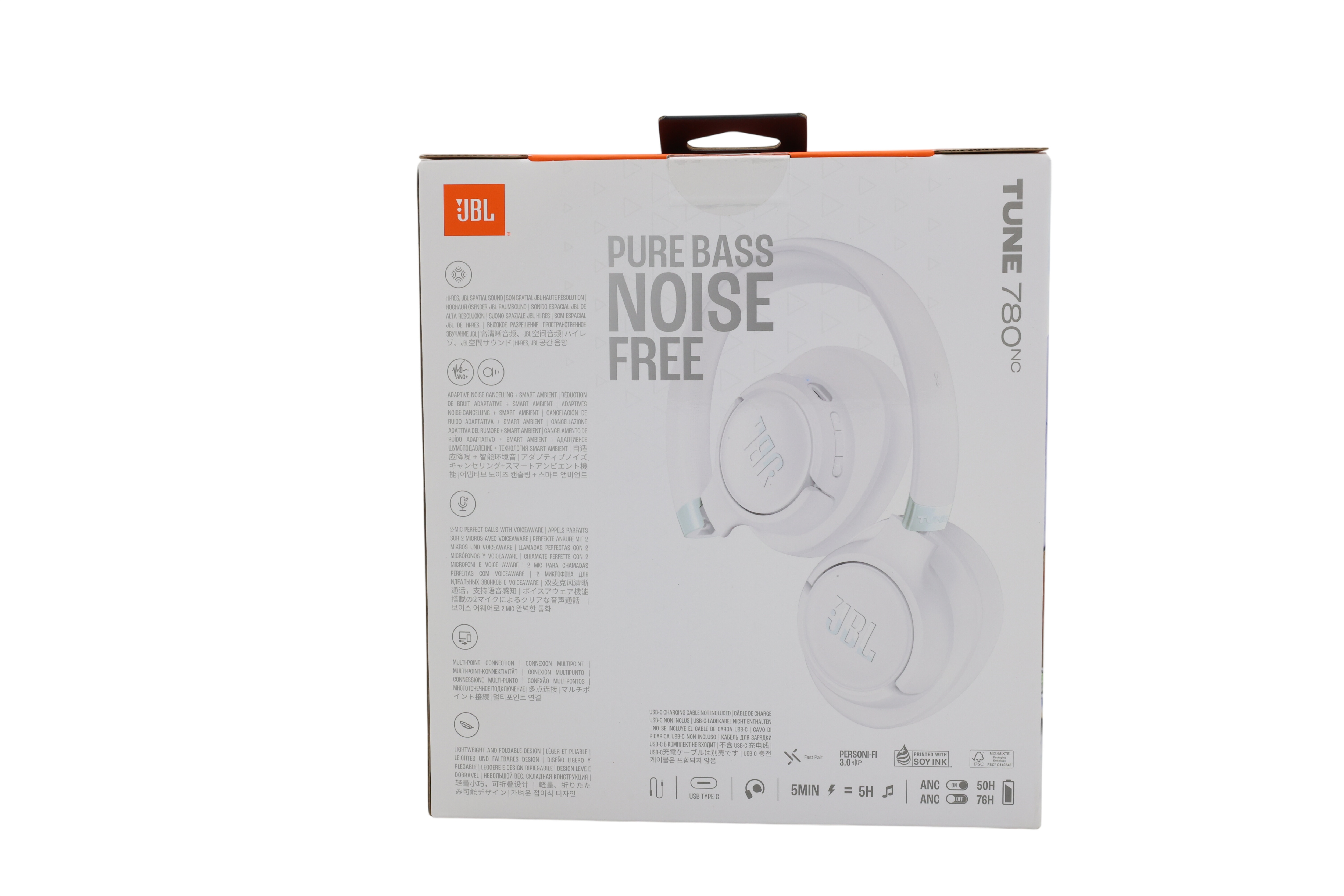 JBL JBLT780NCWHT TUNE 780 NC – Hvid