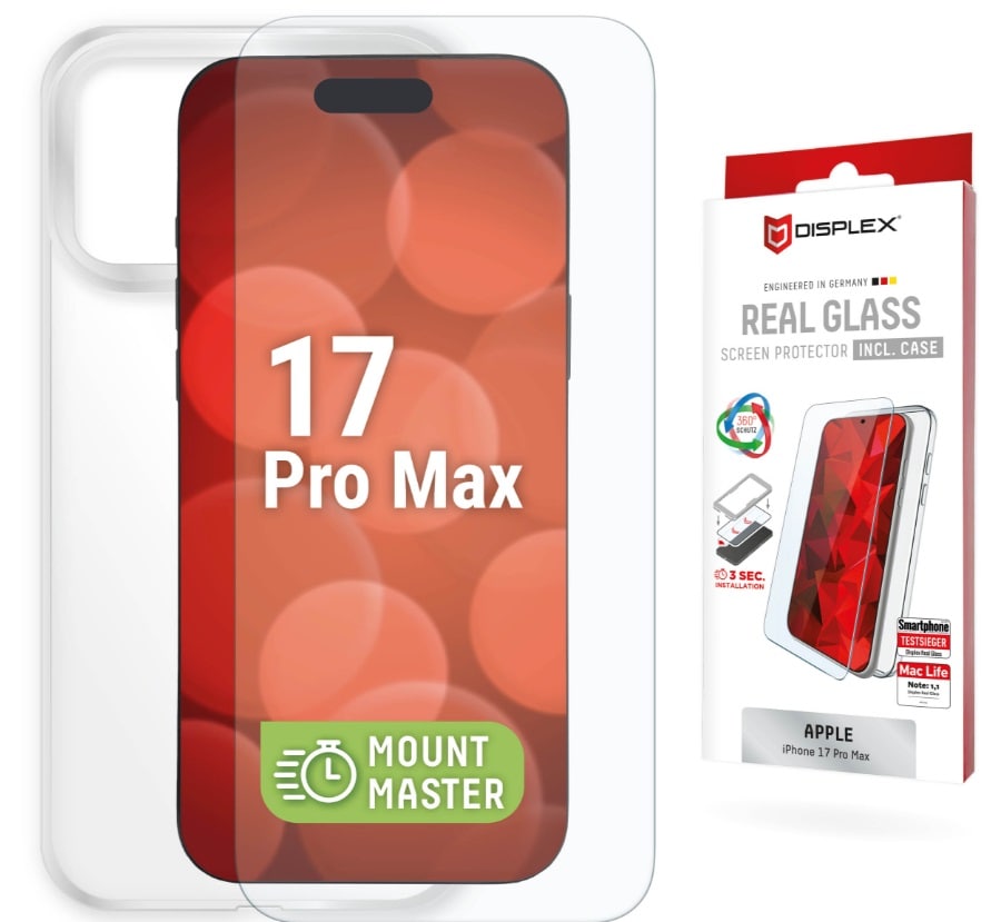 DISPLEX Real Glass MMCase til Apple iPhone 17 Pro Max