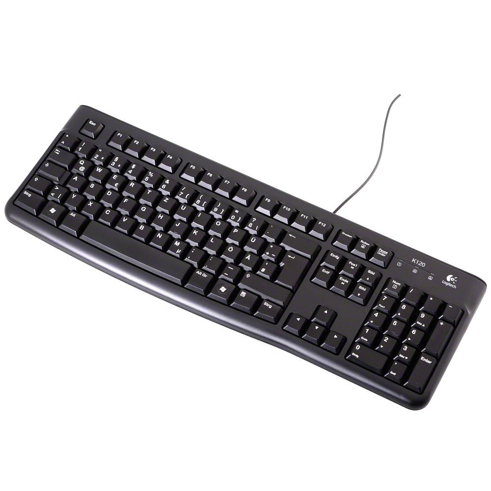 Logitech K120 for Business – tastatur – med kabel, tysk tastaturlayout – sort